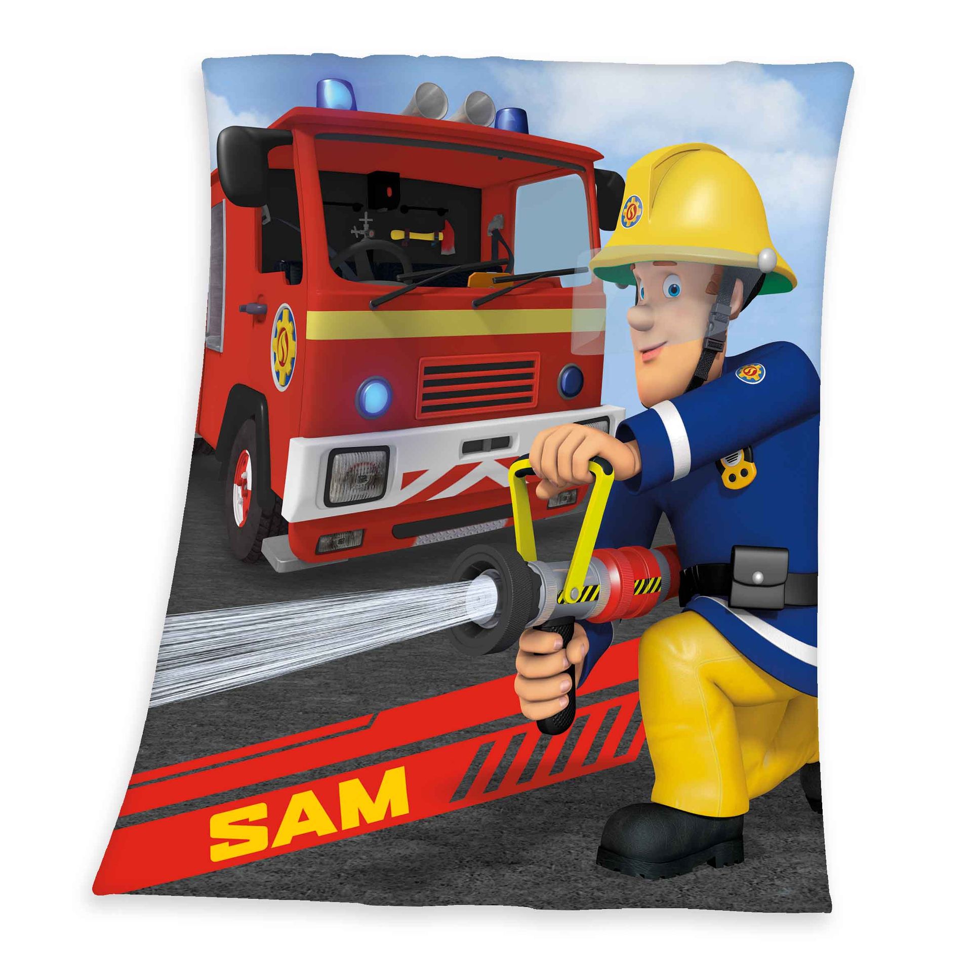 Feuerwehrmann Sam Fleecedecke - Sam 130 x 160 cm