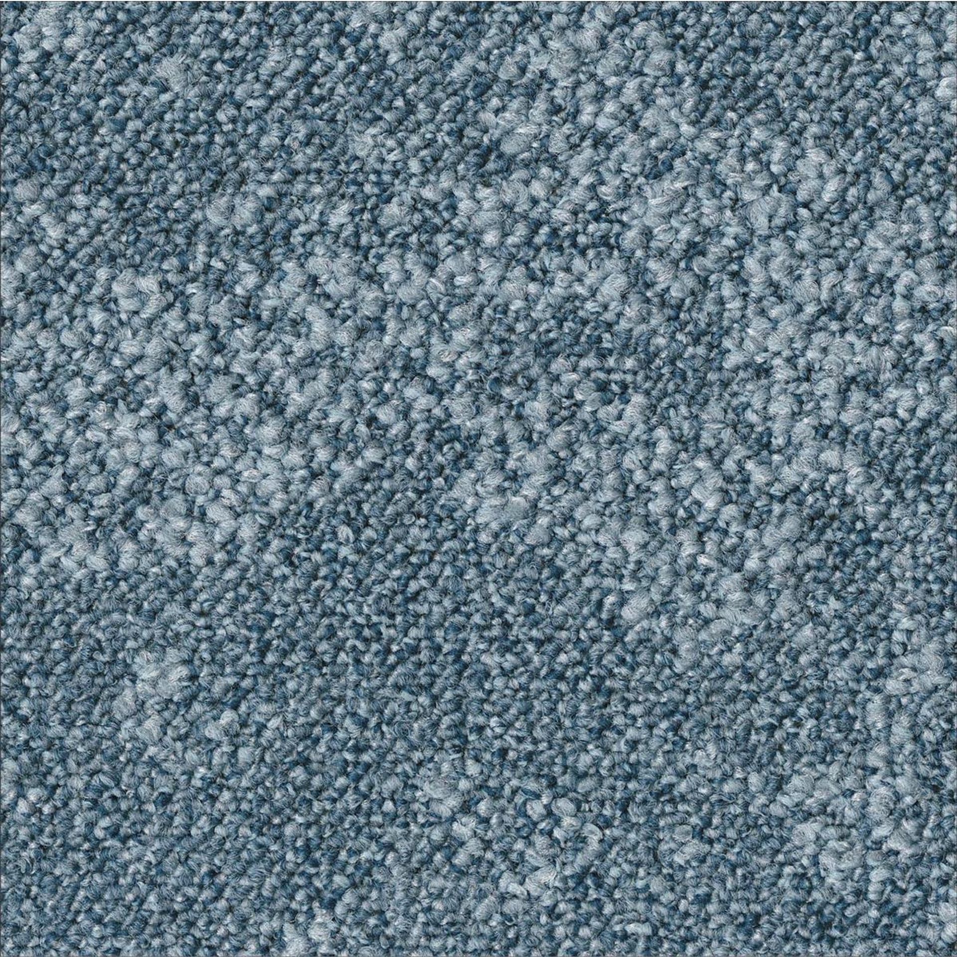 Teppichfliesen 50 x 50 cm Schlinge strukturiert Arable AA86 8333 Blau Organisch