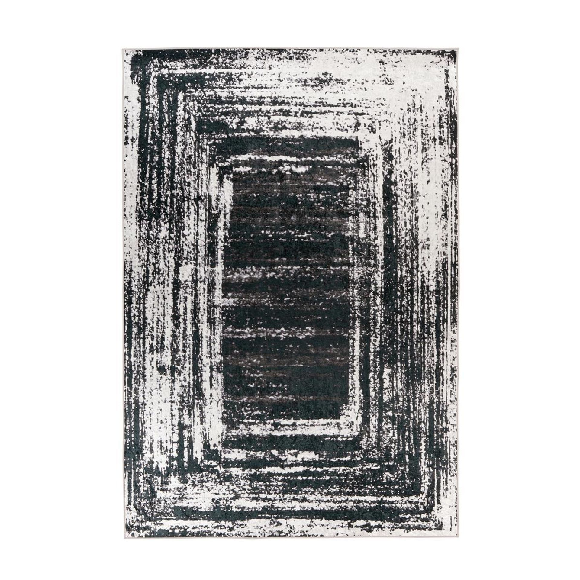 Teppich Rhodin 725 Schwarz / Weiß 120 cm x 170 cm