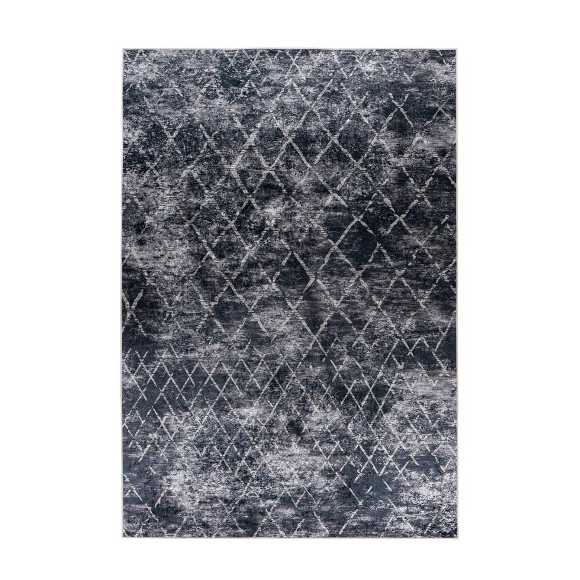 Teppich Sally 525 Grau / Elfenbein / Schwarz 200 cm x 290 cm