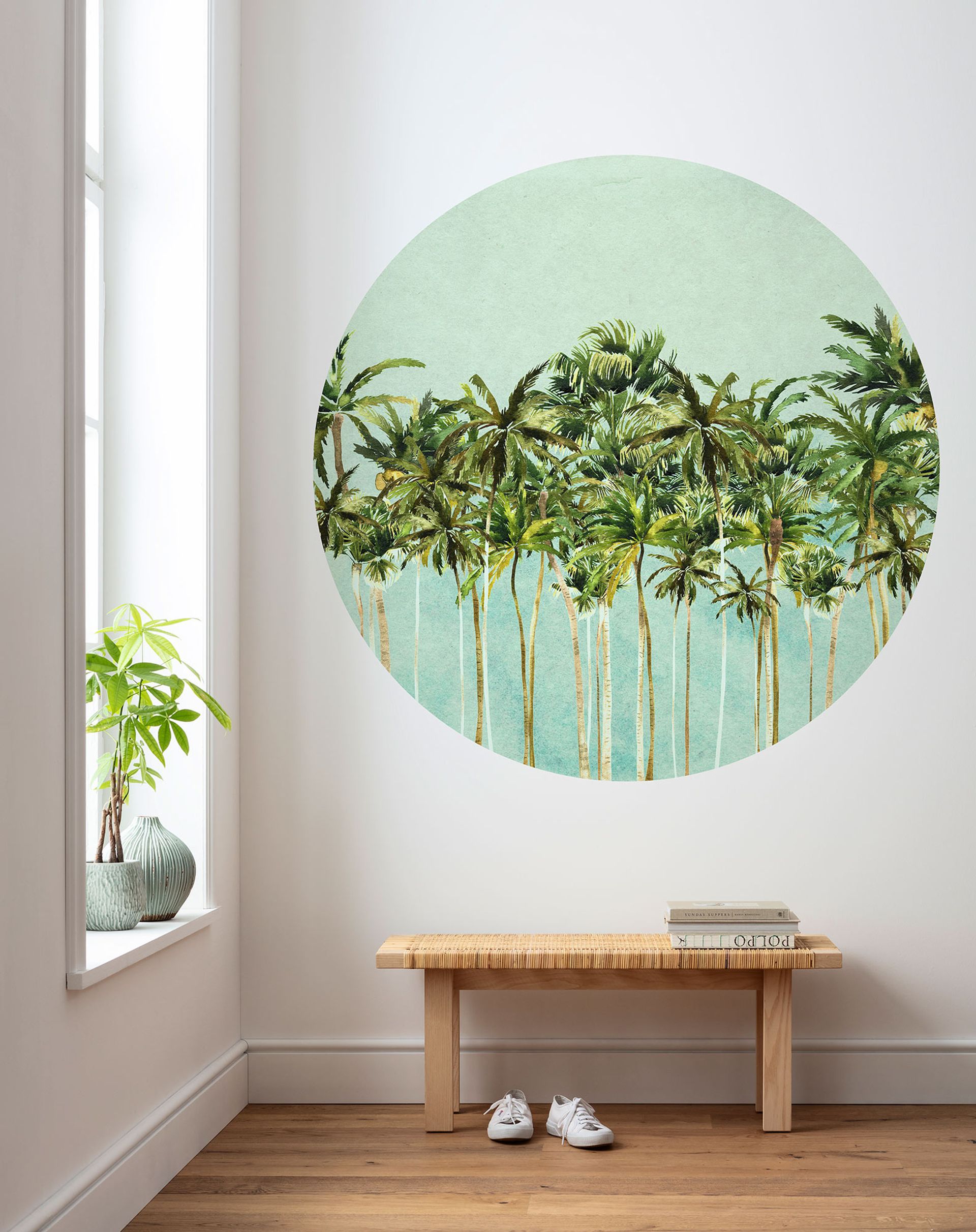 Selbstklebende Vlies Fototapete/Wandtattoo - Coconut Trees - Größe 125 x 125 cm