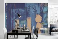 Vlies Fototapete - Stems Blooming Blue  - Größe 500 x 280 cm