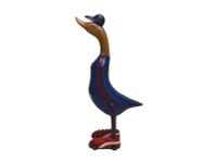Figure Duck Renntrikot Max EDE-04 Natur/Rot/Blau Bambus B/H/T: 18 cm 49 cm 25 cm
