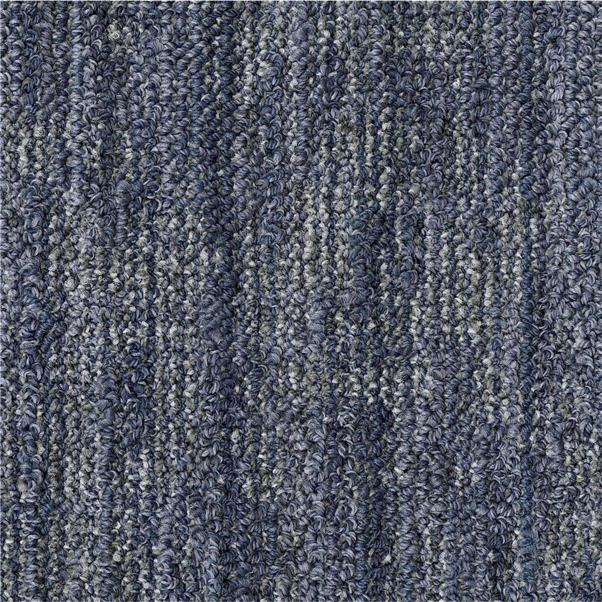 Teppichfliesen 50 x 50 cm Schlinge strukturiert Jeans Twill AA26 8903 Blau Textur