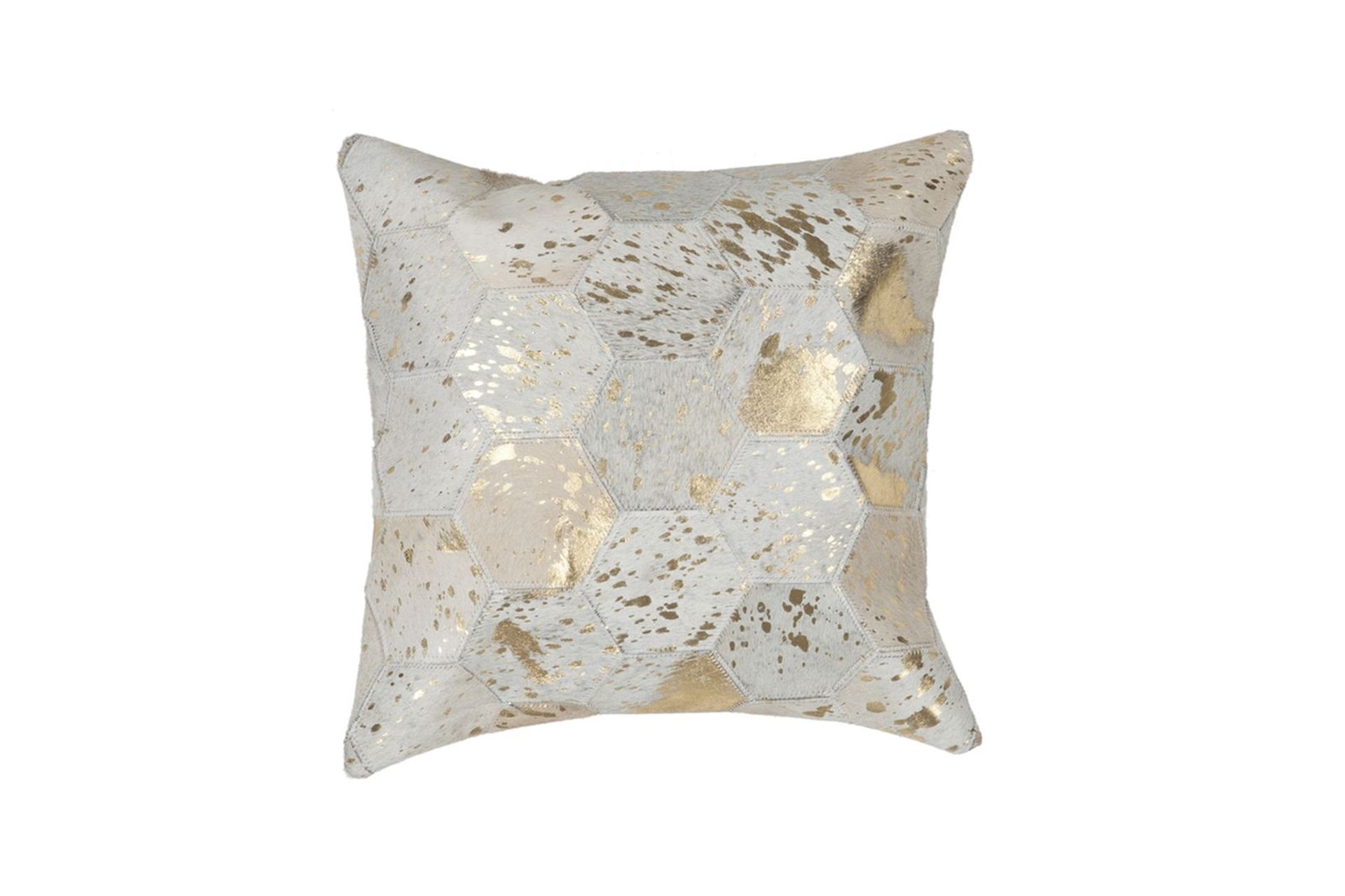 Kissen (gefüllt) Spark Pillow 210 Elfenbein / Gold 45 cm x 45 cm