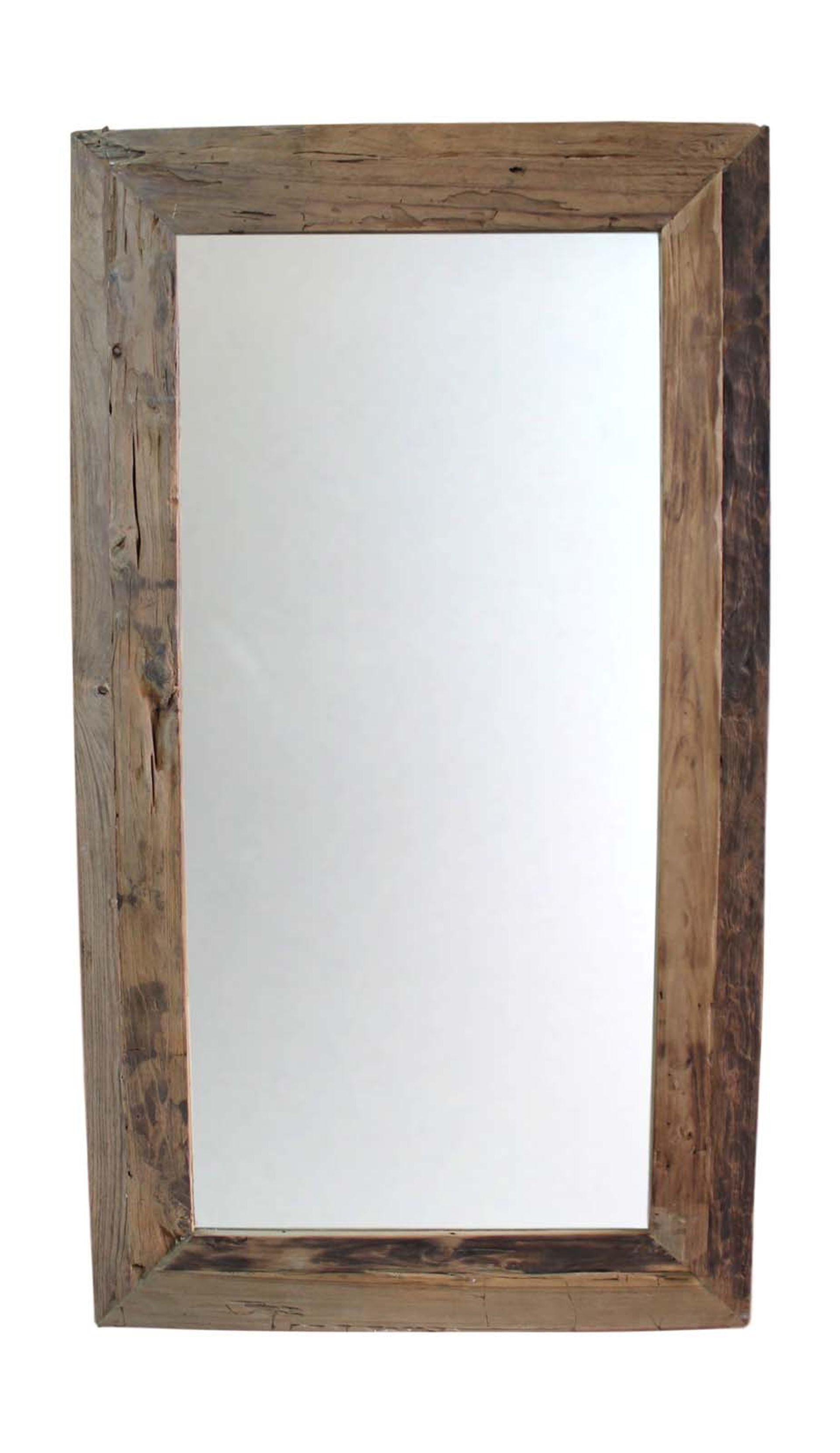 Wandspiegel Rustikal 10 cm EDE-04 Natur Treibholz teak B/H/T: 3 cm 90 cm 180 cm