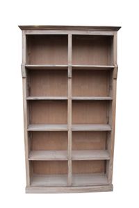 Bücherregal mit Leiter EDE-04 Natur Teakholz B/H/T: 40 cm 235 cm 136 cm