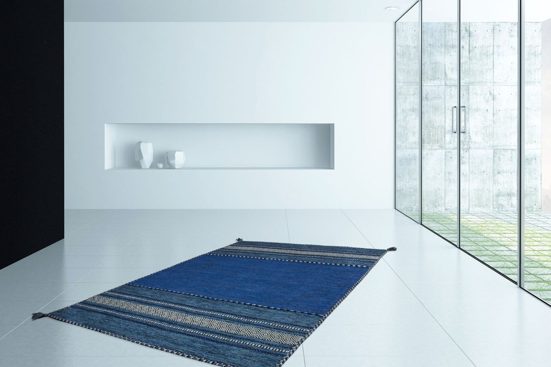 Teppich Alhambra 335 Blau 80 cm x 150 cm