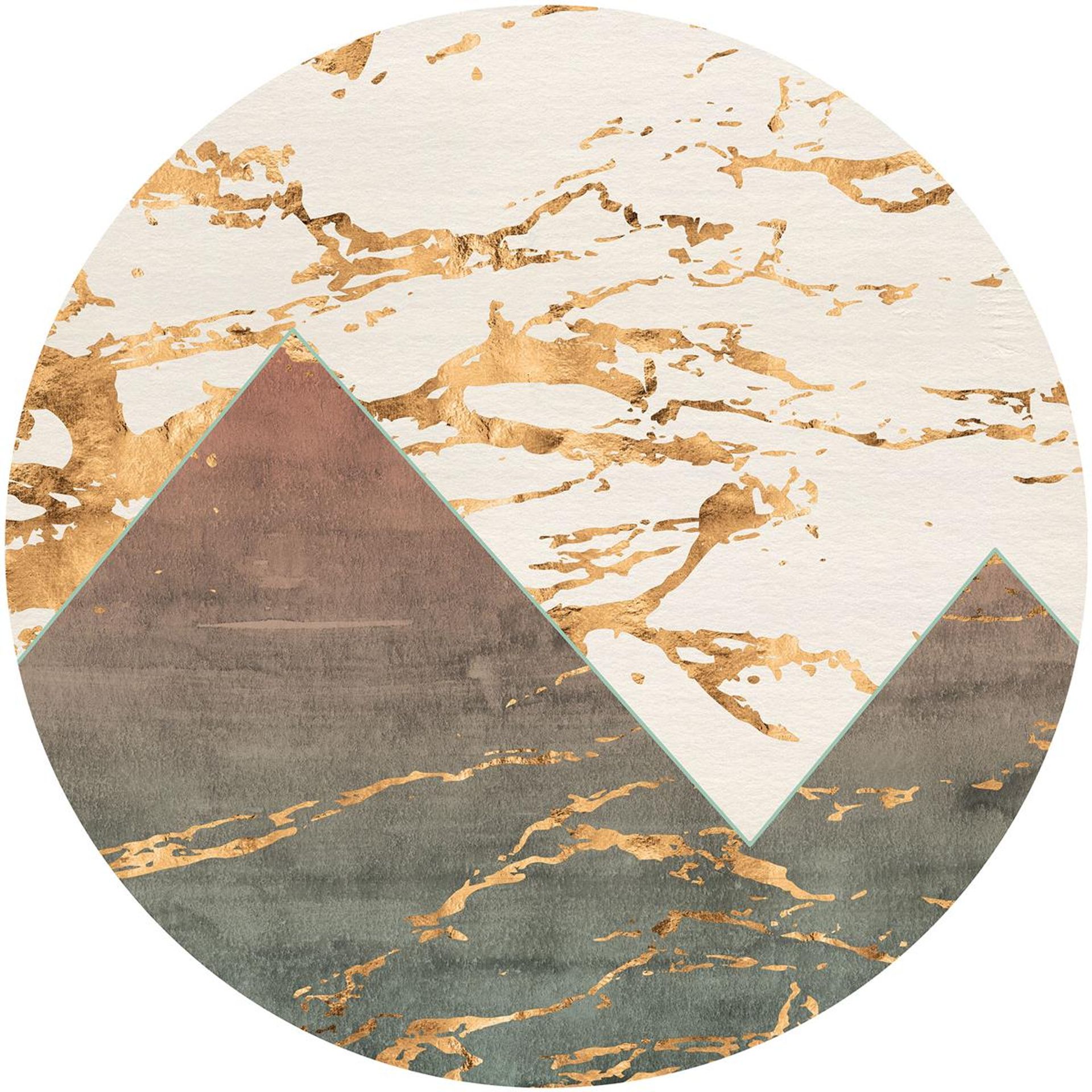 Selbstklebende Vlies Fototapete/Wandtattoo - Precious Peaks - Größe 125 x 125 cm