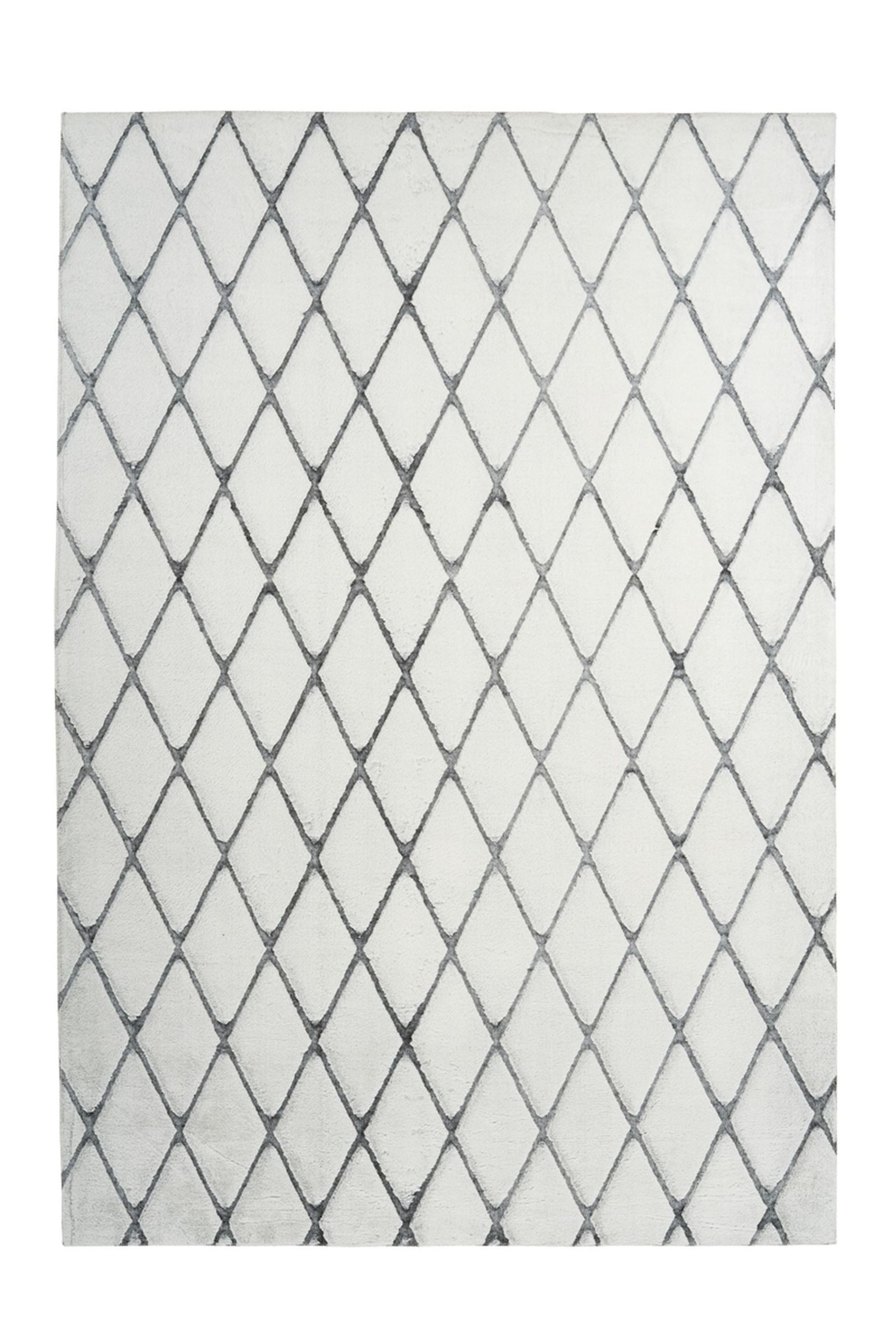 Teppich Vivica 225 Weiß / Anthrazit 160 cm x 230 cm