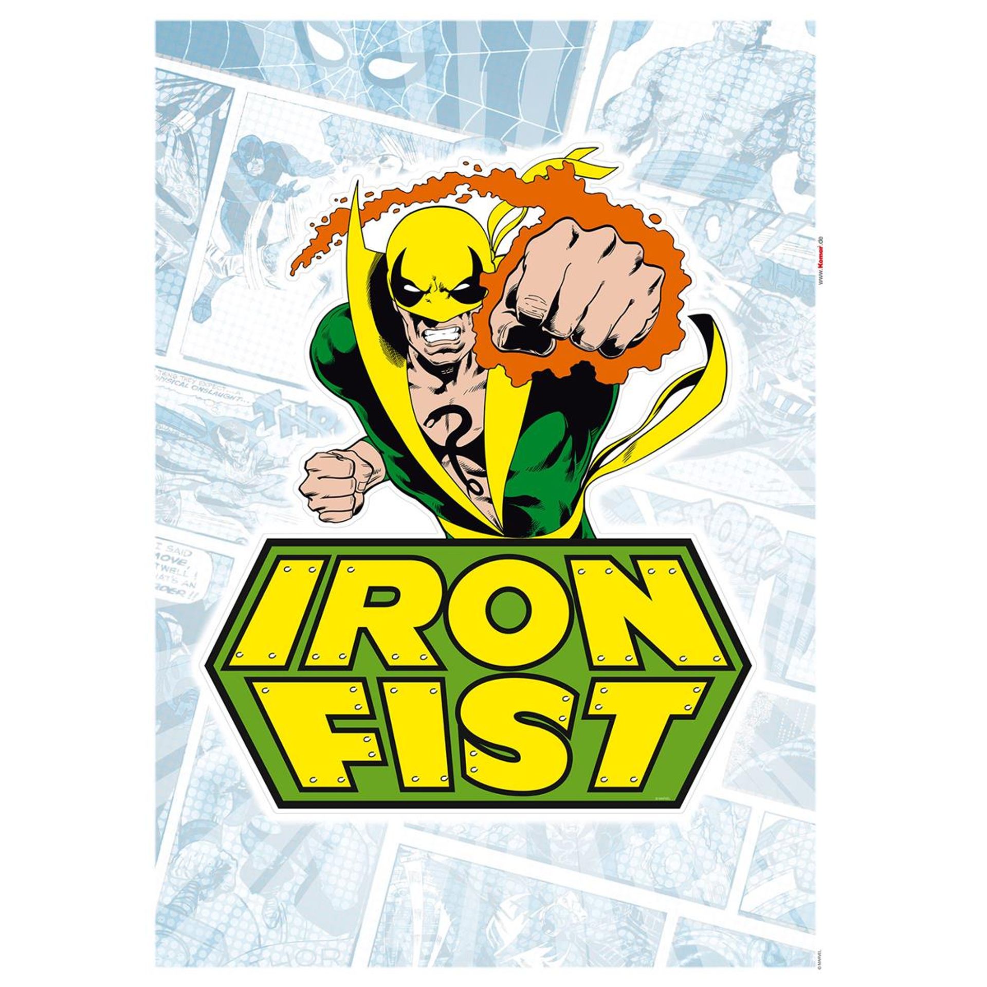 Wandtattoo - Iron Fist Comic  - Größe 50 x 70 cm