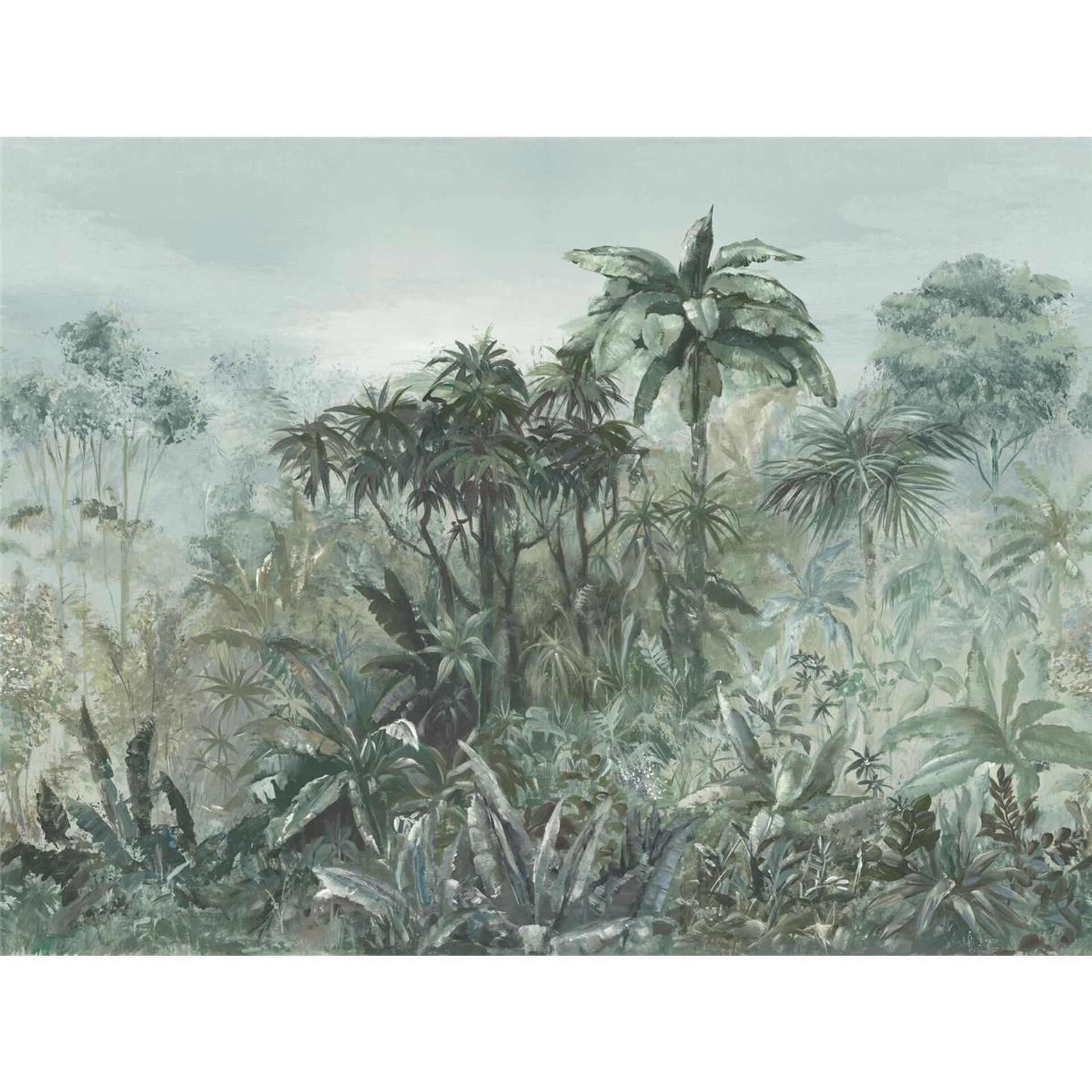Tapete Nature Botanical Wandbild Dunkelgrau ansatzfrei 400 cm x 3 m
