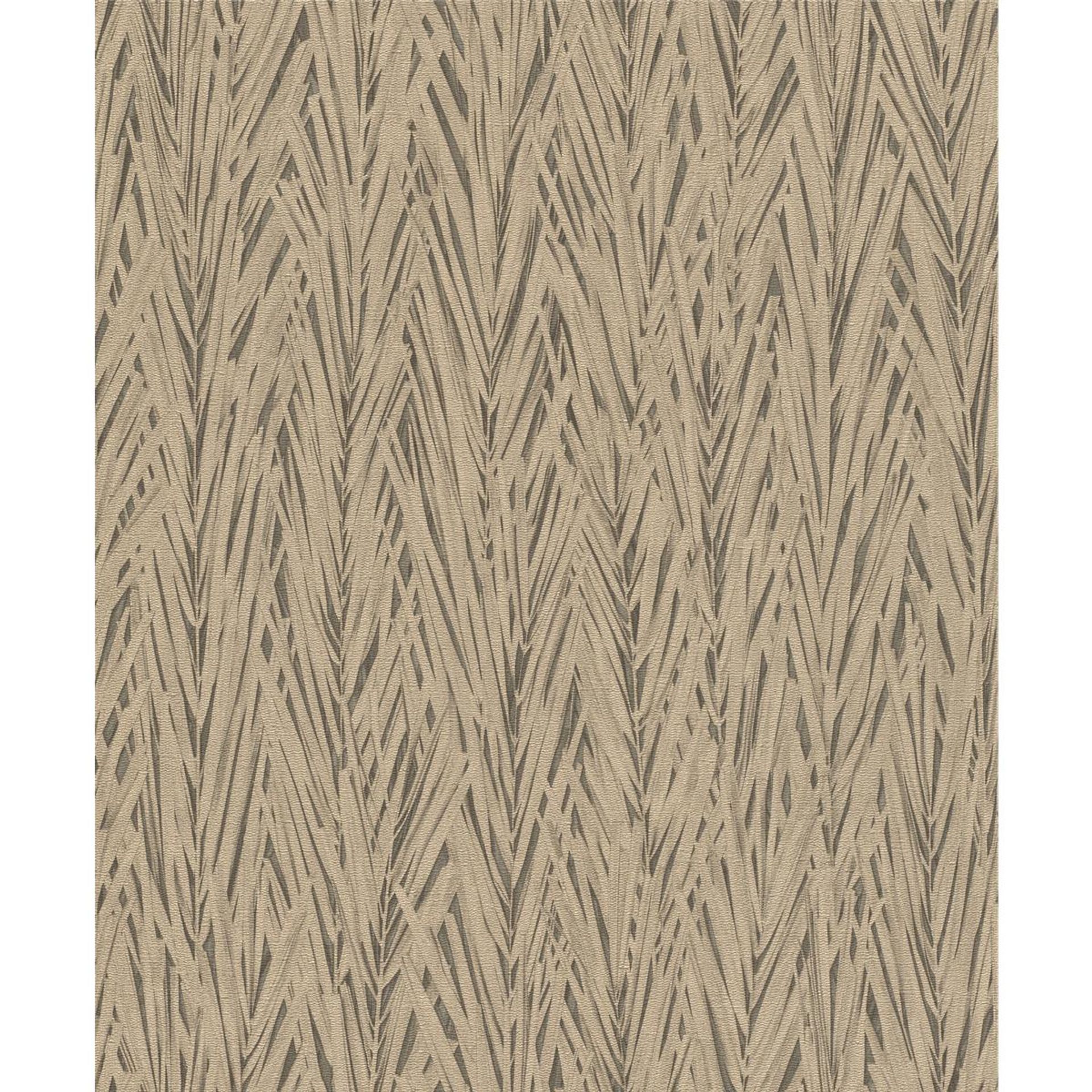 Tapete Modern floral Vinyltapete Mattgold versetzter Ansatz 53 cm x 10,05 m