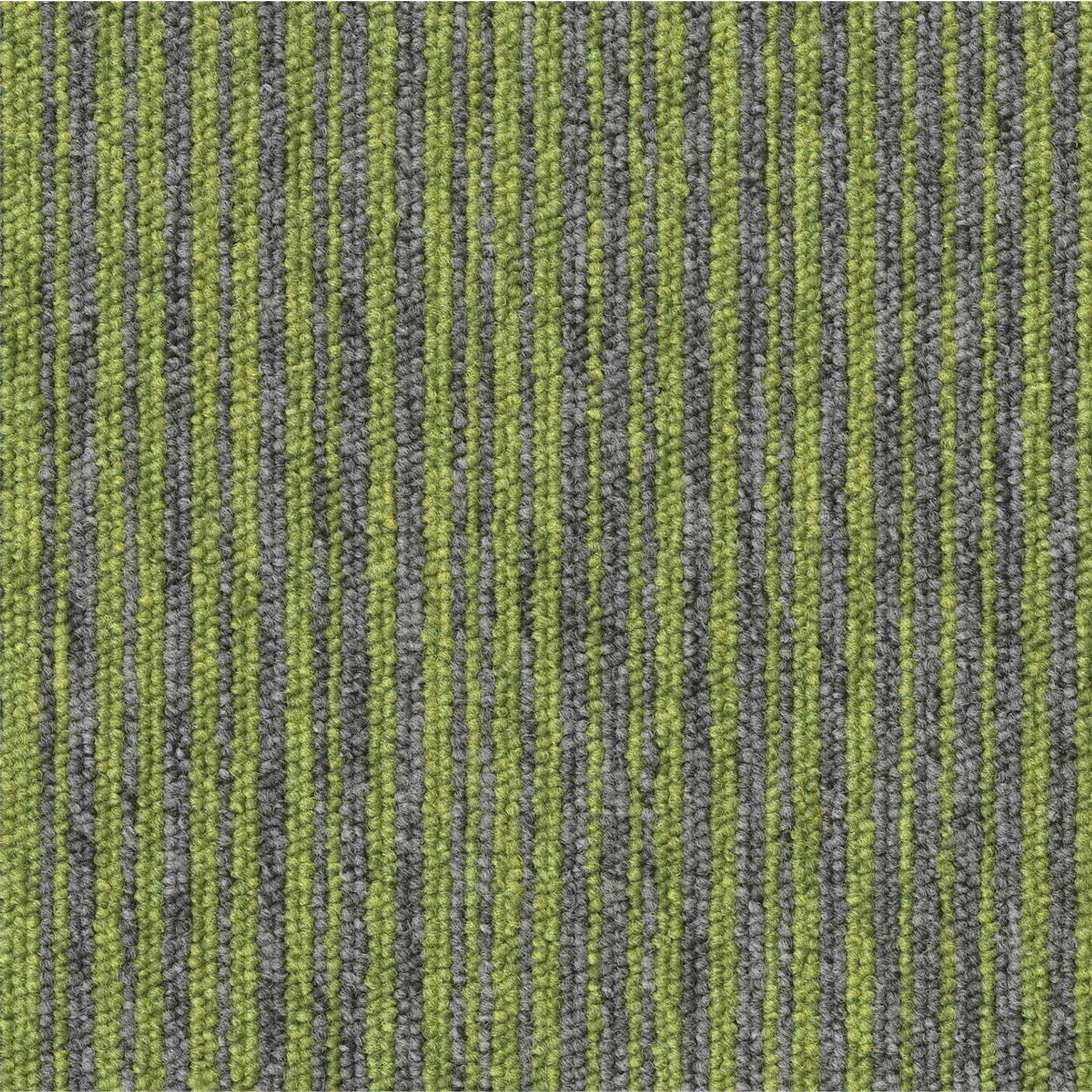 Teppichfliese 50 x 50 cm Schlinge Desso Essence Stripe  AA91 7003 Grün Linear