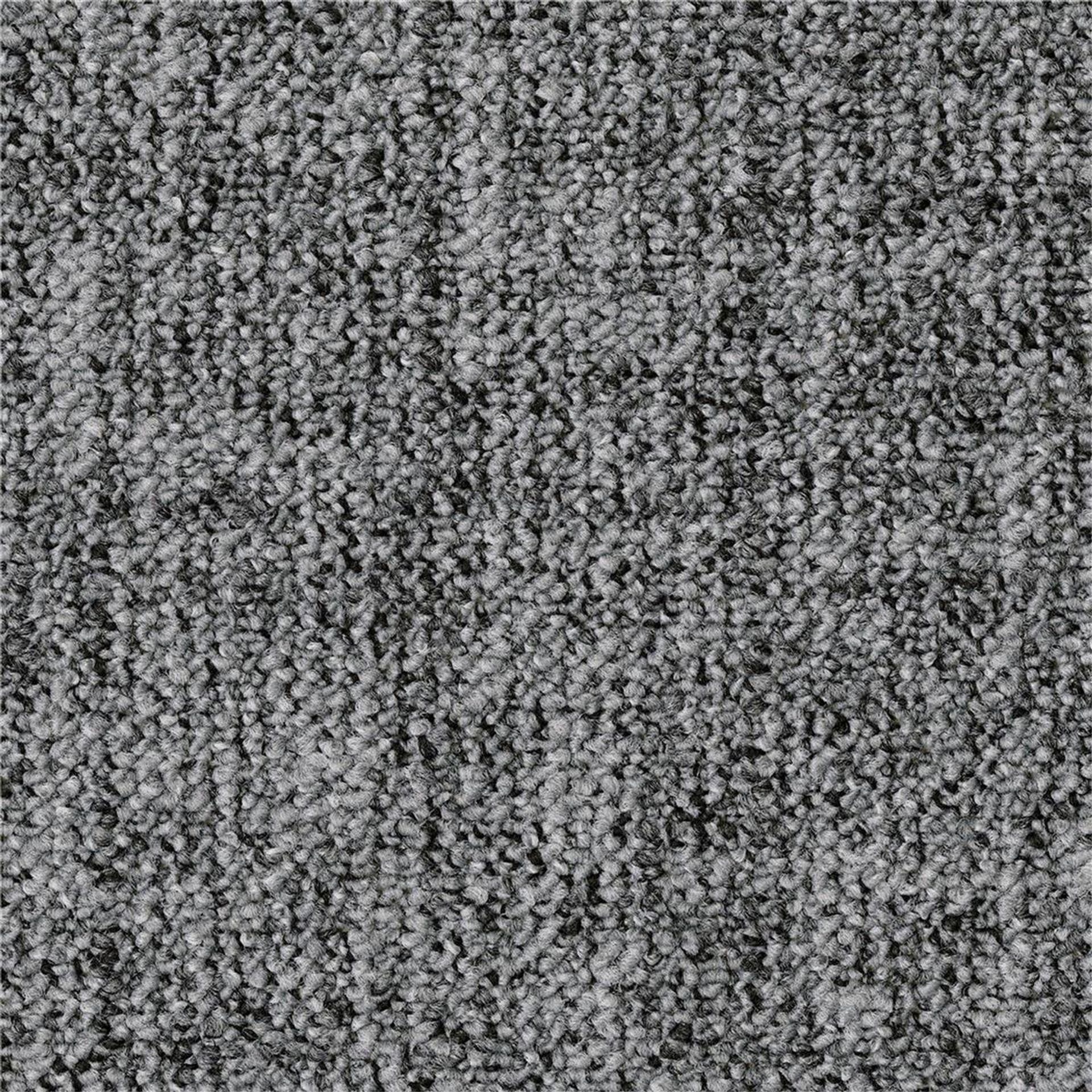 Teppichfliesen 50 x 50 cm Schlinge strukturiert Linon AA83 9504 B8 Grau Textur