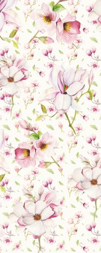 Vlies Fototapete - Magnolia Panel - Größe 100 x 250 cm
