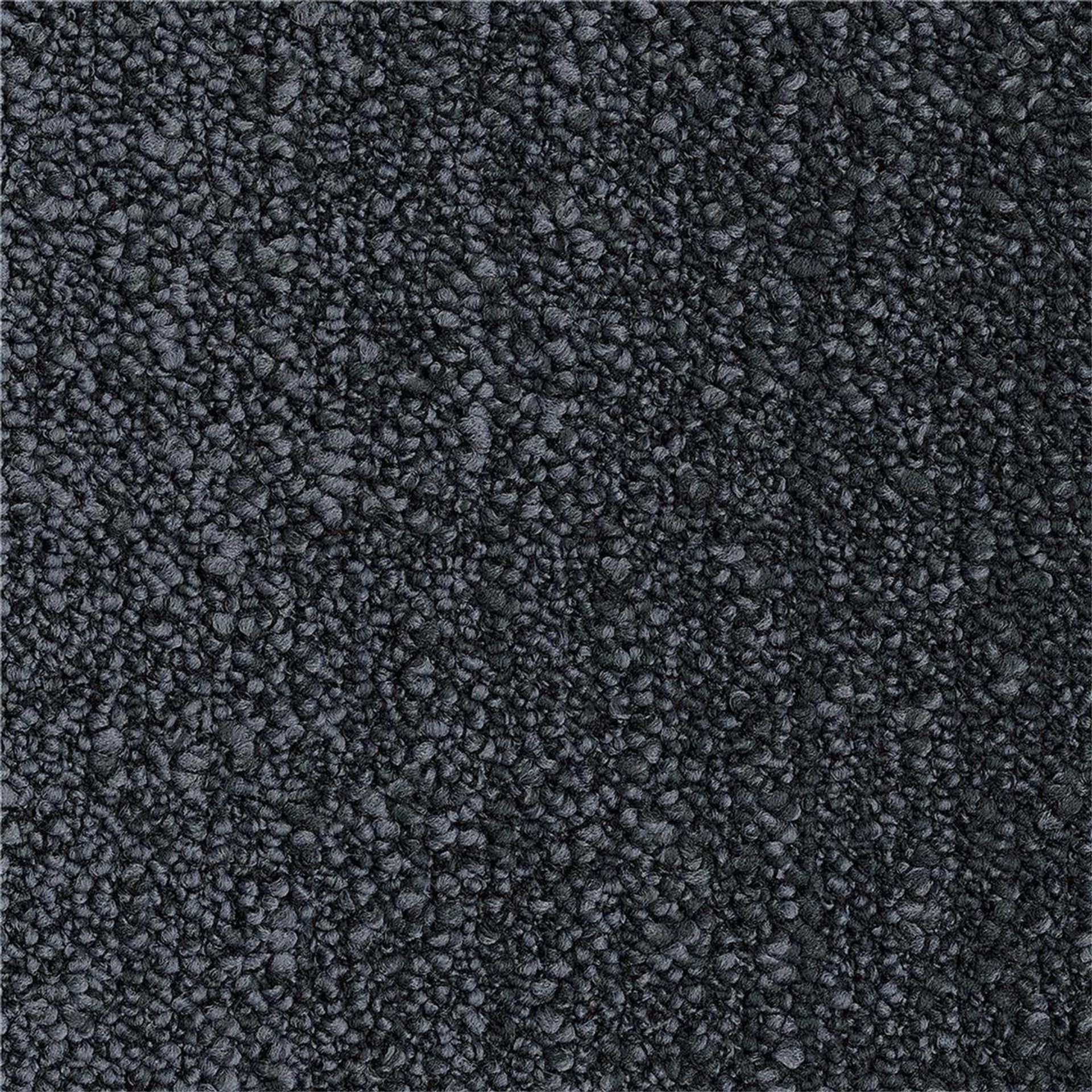 Teppichfliesen 50 x 50 cm Schlinge strukturiert Fuse B755 9023 Blau Textur