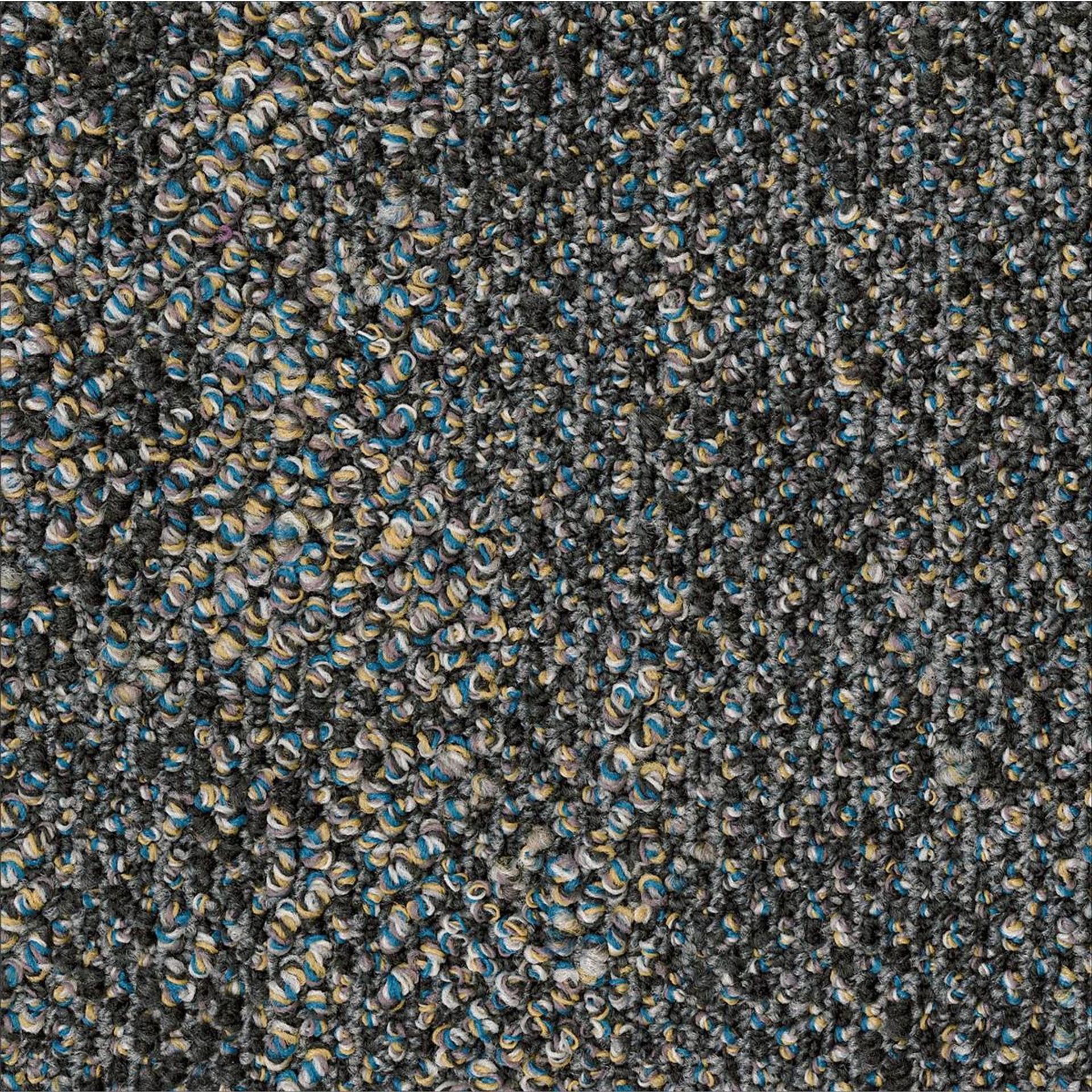 Teppichfliese 50 x 50 cm Schlinge strukturiert Desso Flores AA99 9965 Grau Organisch