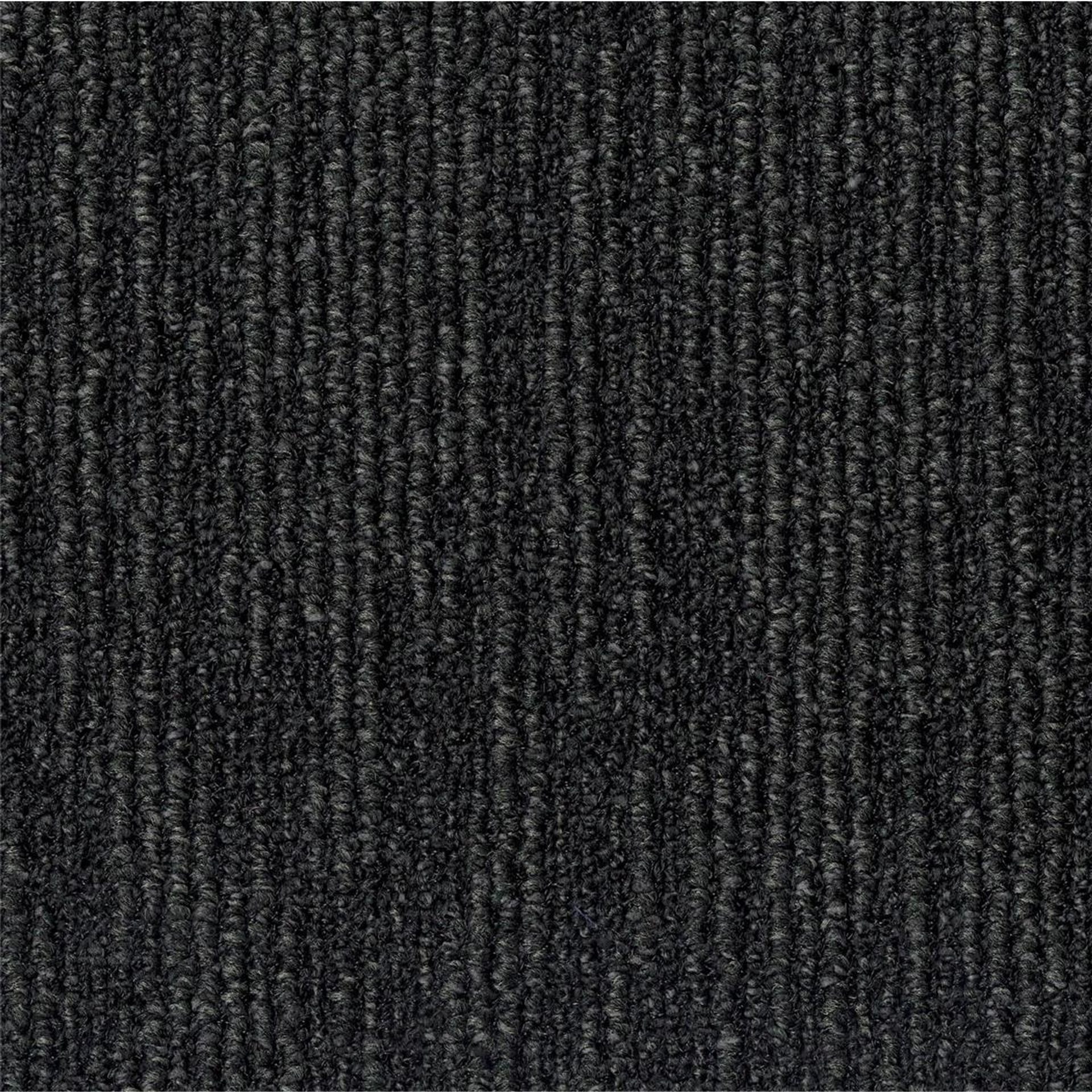 Teppichfliesen 50 x 50 cm Schlinge strukturiert AirMaster Atmos B747 9031 Schwarz Textur