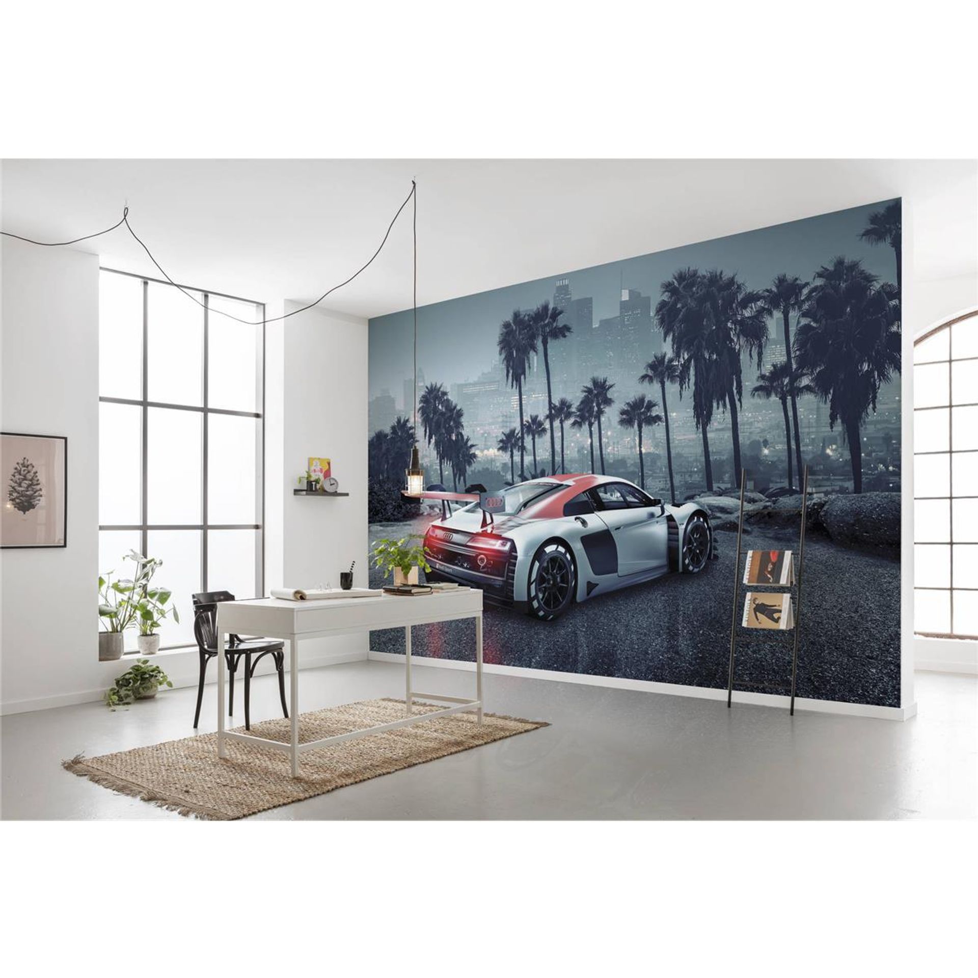 Papier Fototapete - Audi R8 L.A. - Größe 368 x 254 cm