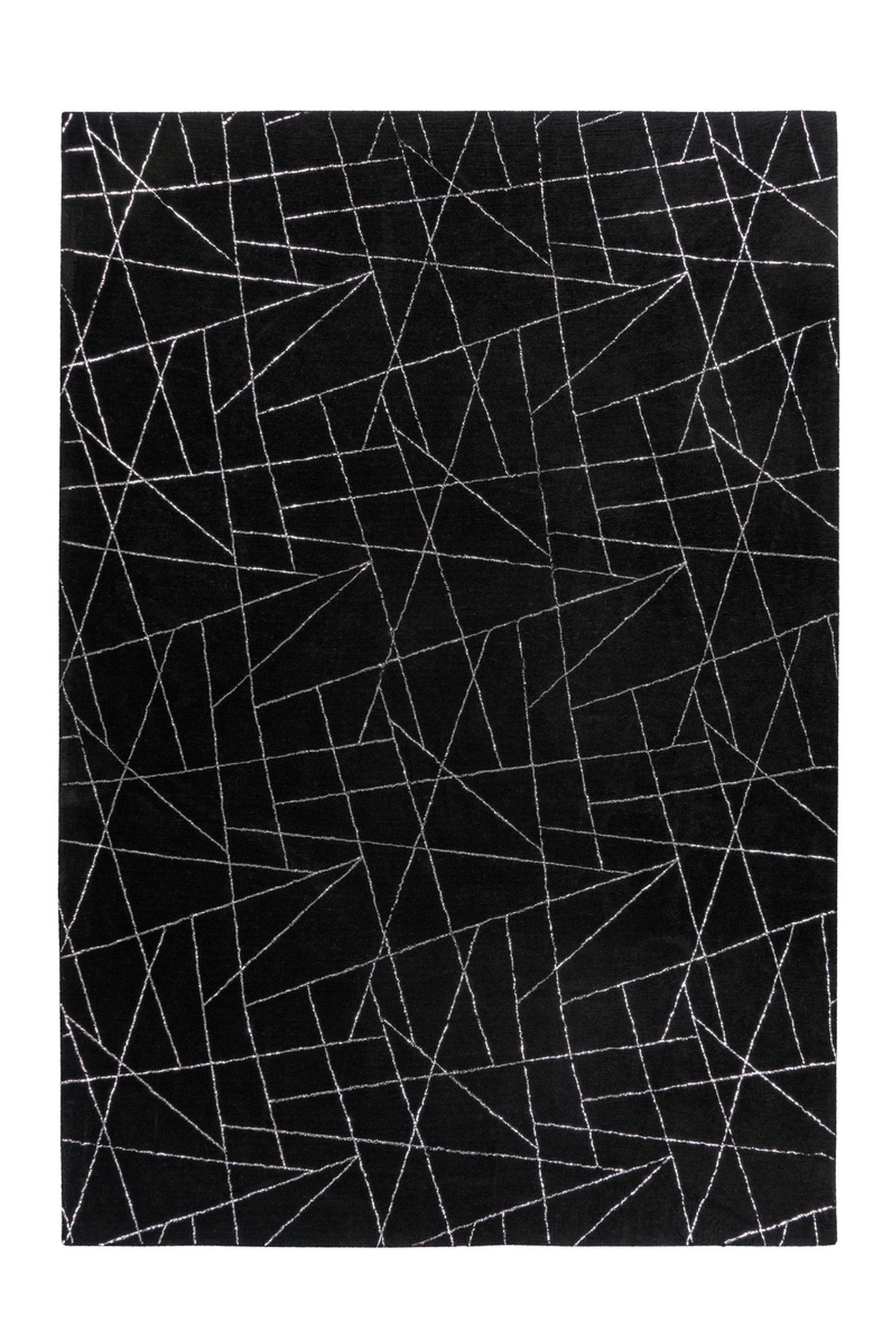 Teppich Bijou 125 Schwarz / Silber 80 cm x 150 cm