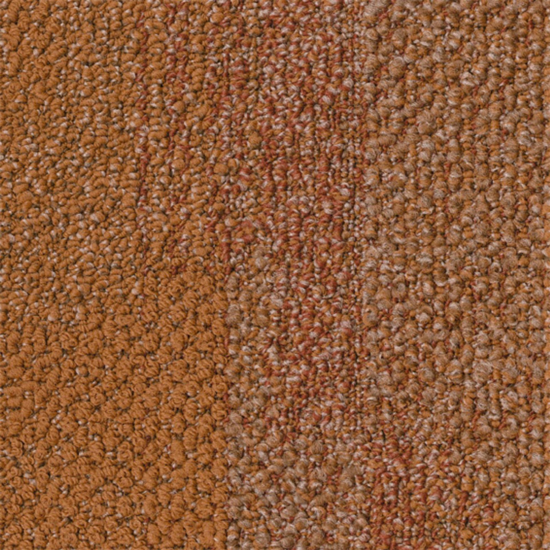Teppichfliese 50 x 50 cm Schlinge strukturiert Desso Marvel AB49 5221 Orange Organisch