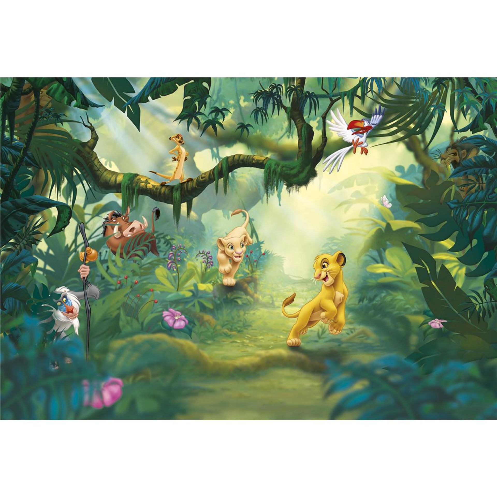 Papier Fototapete - Lion King Jungle - Größe 368 x 254 cm