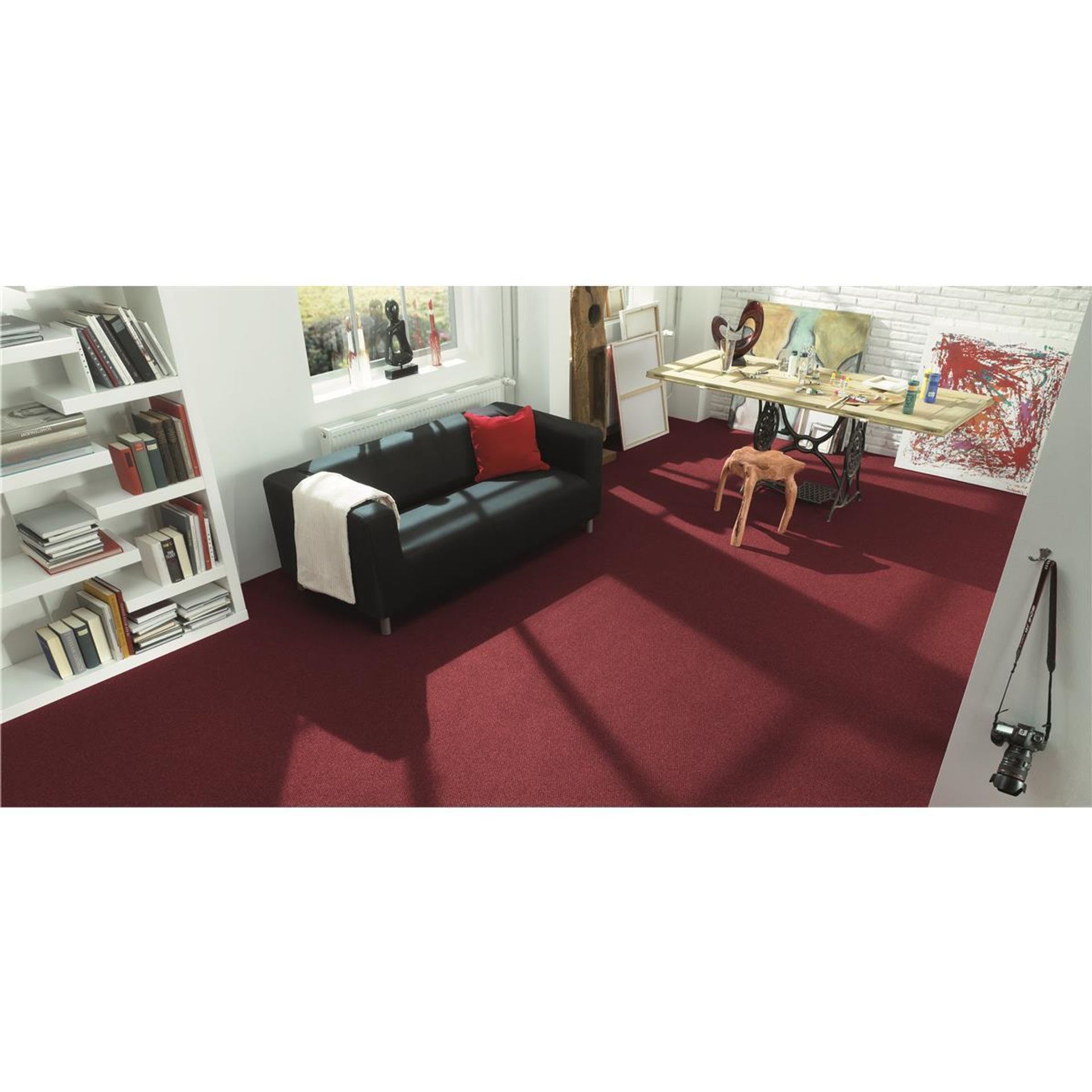 Teppichboden Vorwerk Passion 1093 TRAFFIC Schlinge Rot 1N97 - Rollenbreite 500 cm