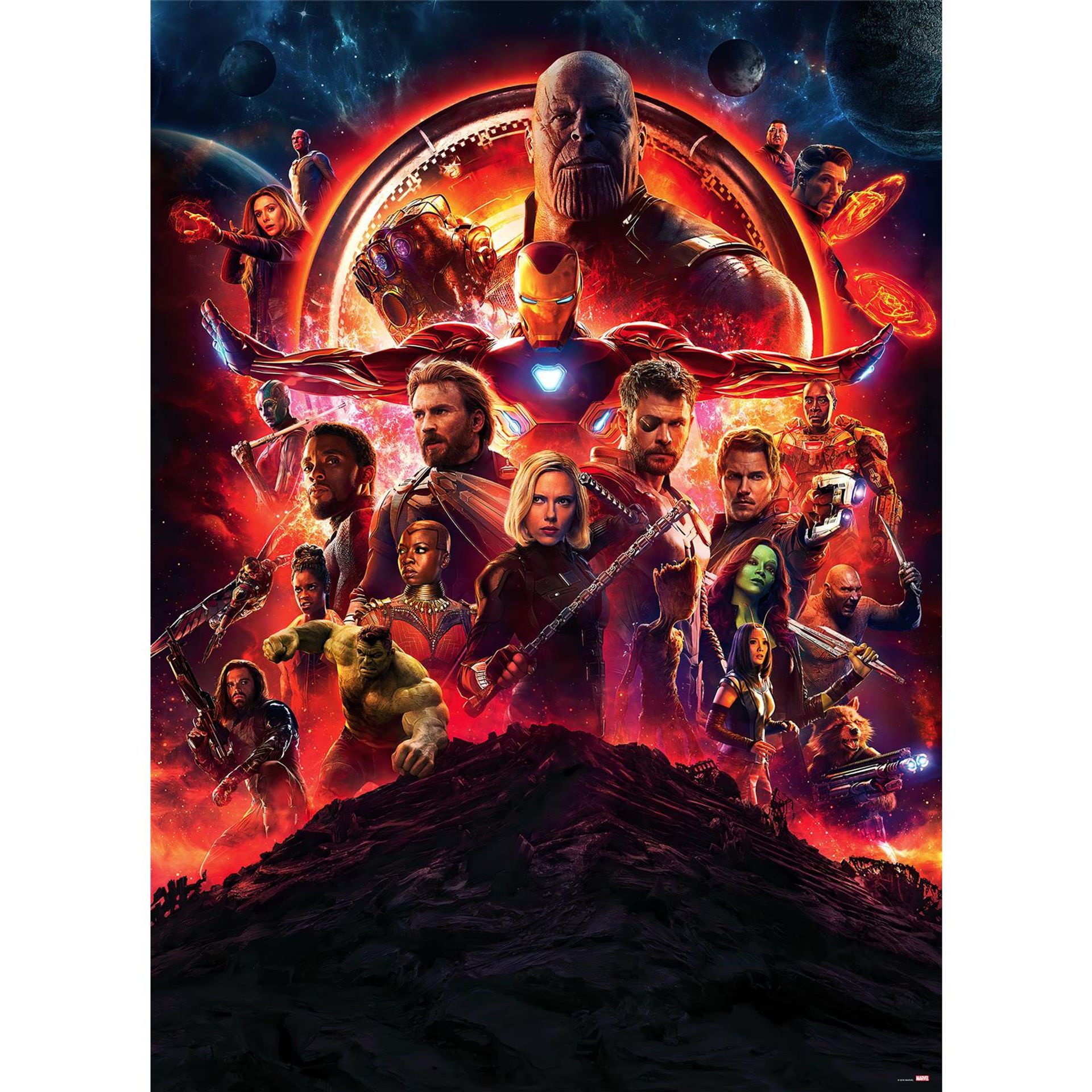 Papier Fototapete - Avengers Infinity War Movie Poster - Größe 184 x 254 cm