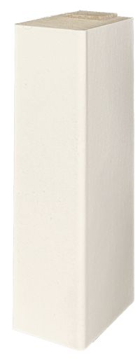 Wand- Akustikpaneel schwarz mit 6 Lamellen Weiß Dreieck LW4 V1 B/H 48,4 cm / 275 cm