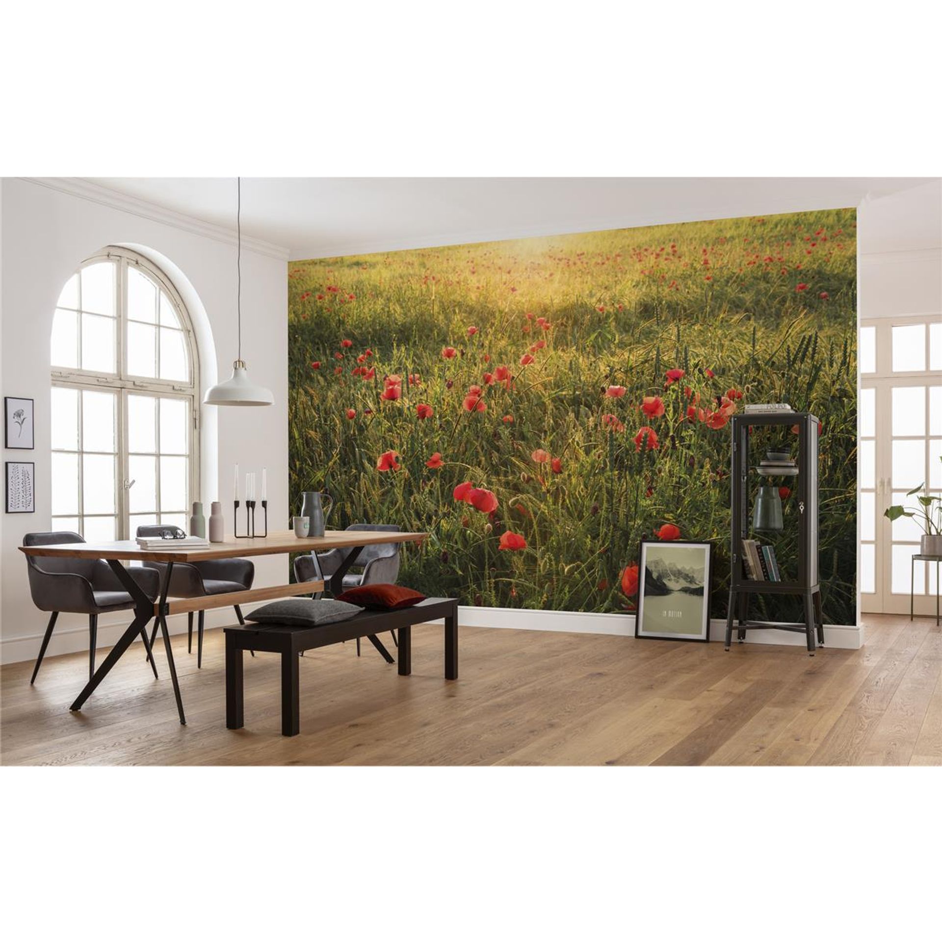 Vlies Fototapete - Poppy World - Größe 450 x 280 cm