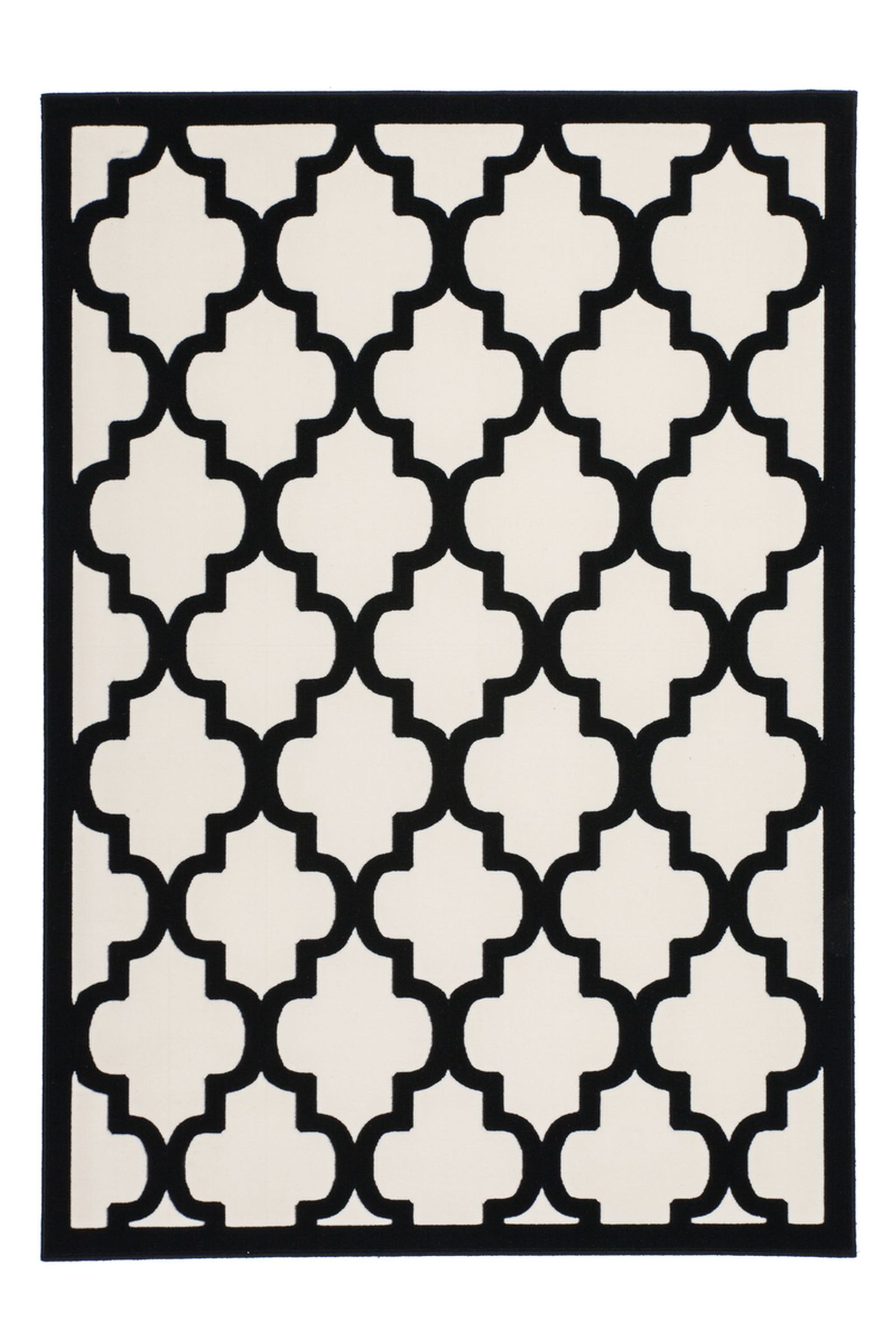 Teppich Manolya 3097 Elfenbein-Schwarz 160 cm x 230 cm