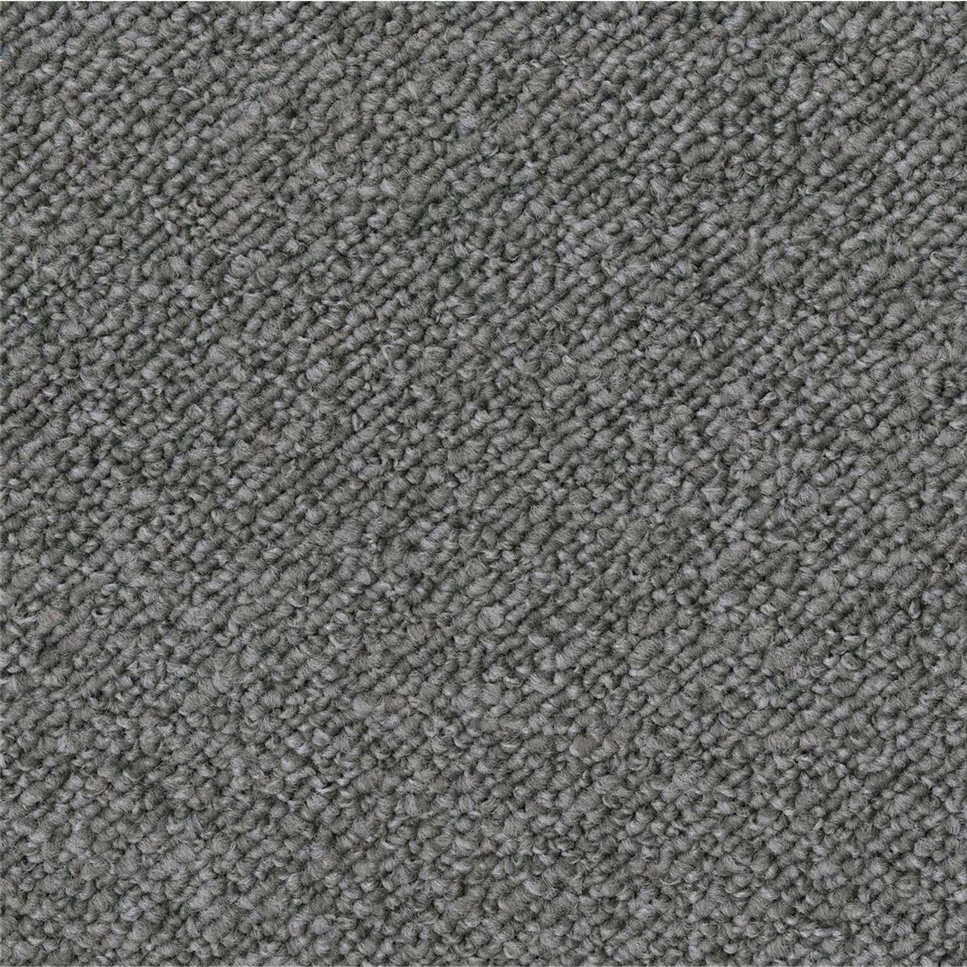 Teppichfliesen 50 x 50 cm Schlinge Rock B878 9524 Grau Allover