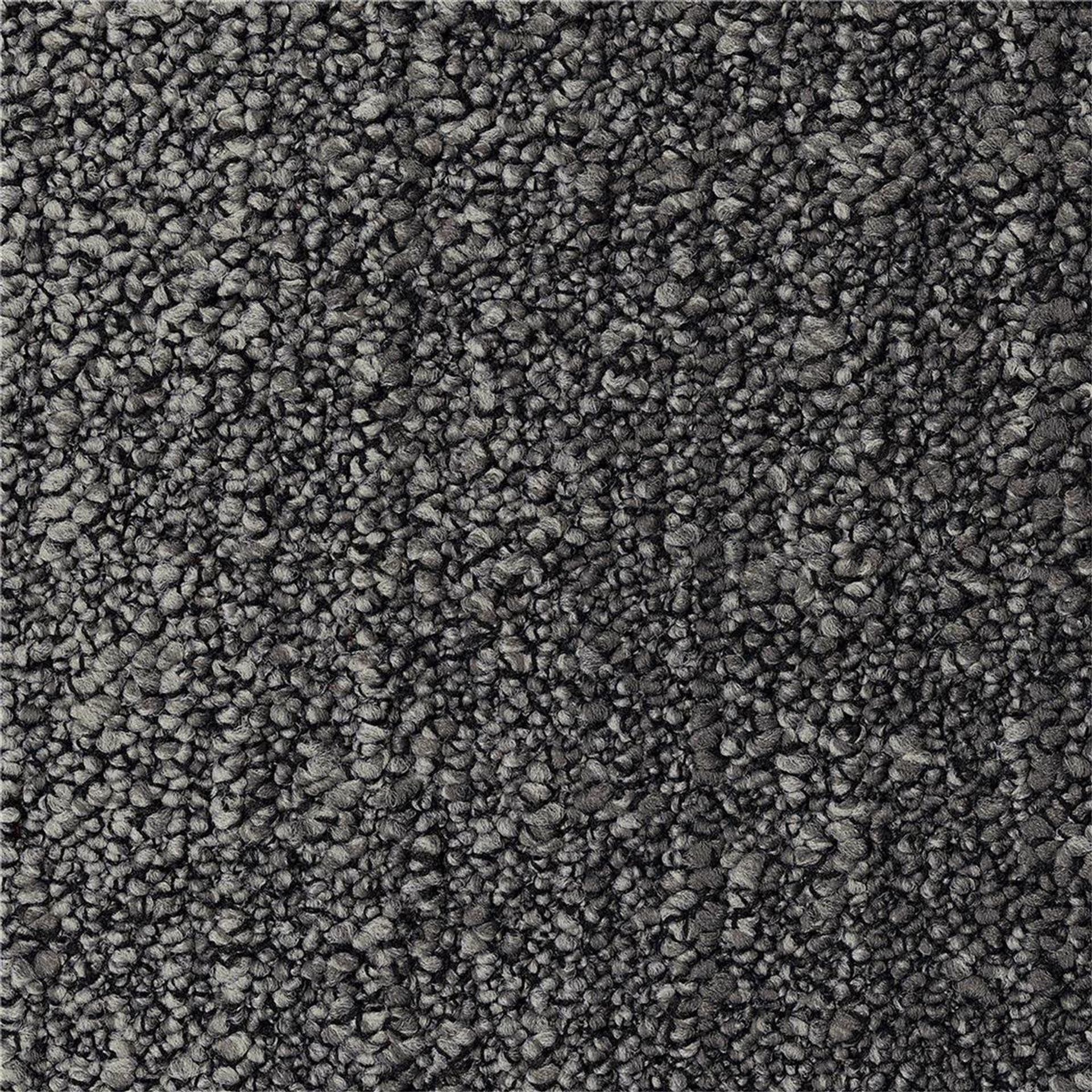 Teppichfliesen 50 x 50 cm Schlinge strukturiert Fuse B755 9965 Grau Textur