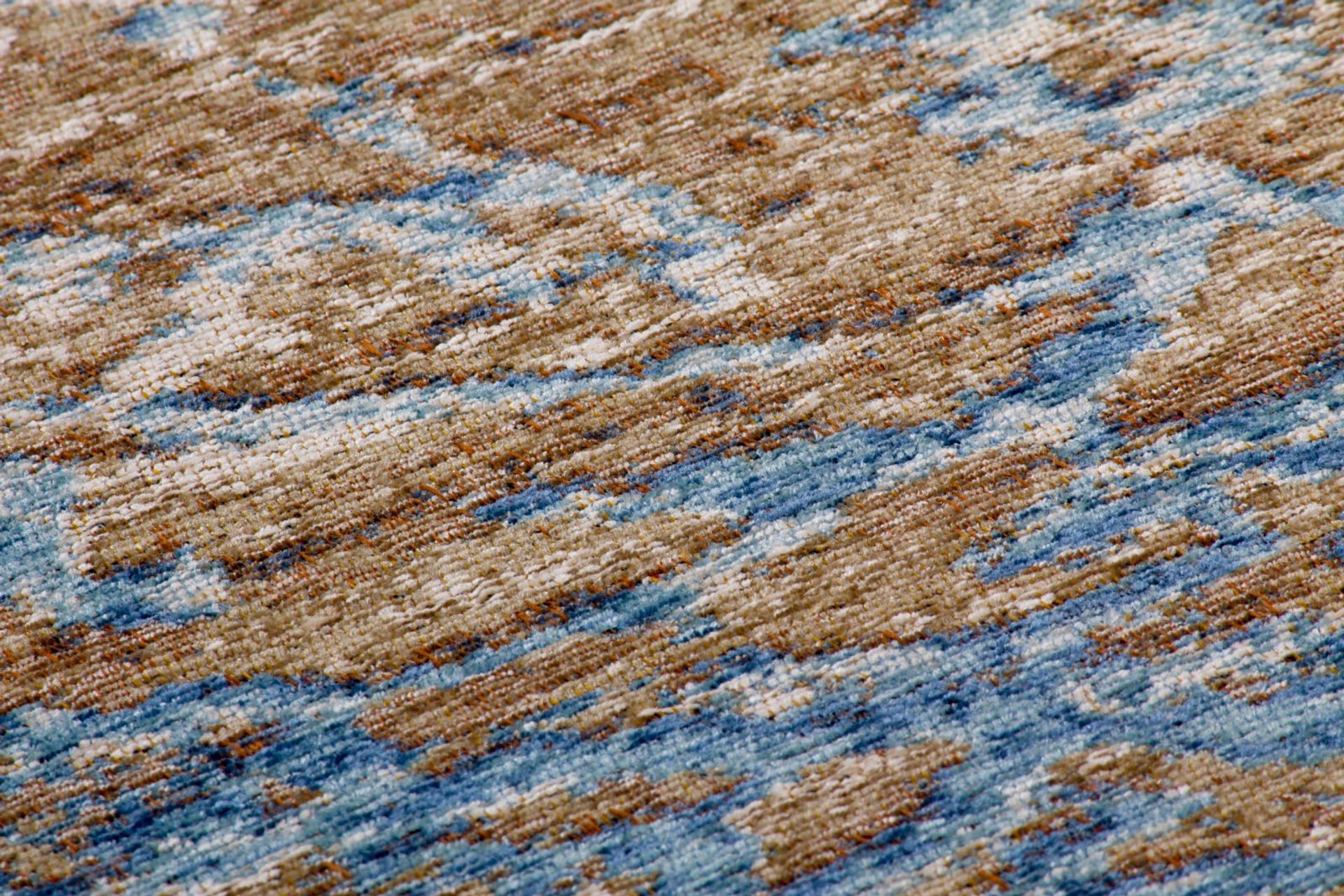 Teppich Blaze 600 Blau / Beige 75 cm x 150 cm