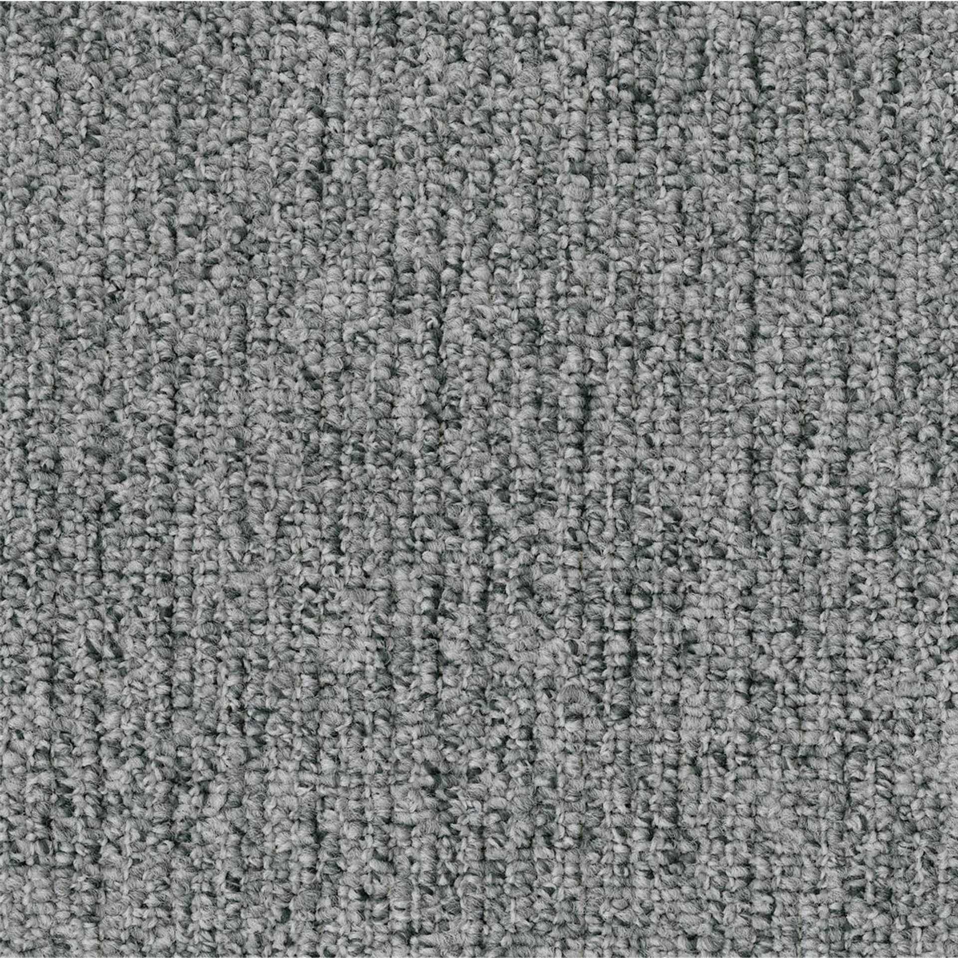 Teppichfliesen 50 x 50 cm Schlinge strukturiert Reclaim Ribs A819 9516 Grau Linear