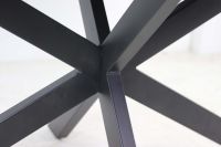 Ovaler Esstisch Melbourne EDE-04 Schwarz Mangoholz/Metall B/H/T: 100 cm 76 cm 200 cm