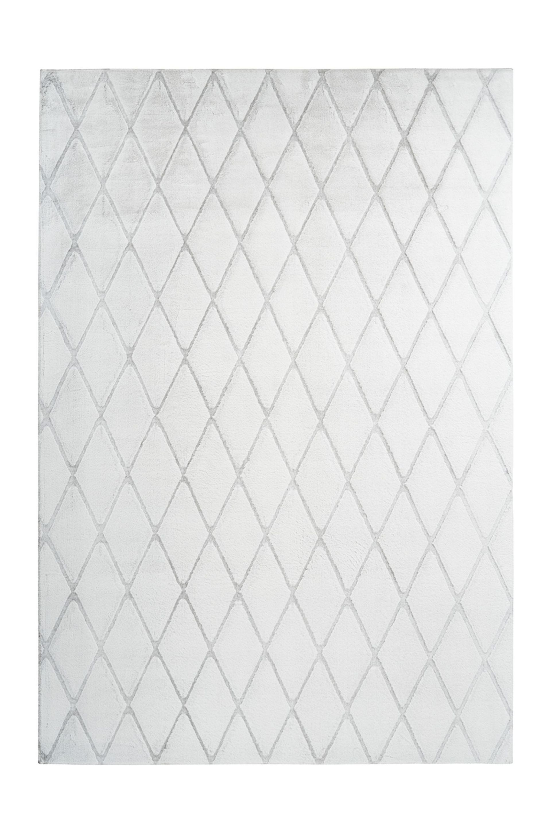 Teppich Vivica 225 Weiß / Graublau 160 cm x 230 cm