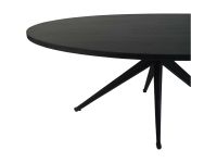 Ovaler Tischplatte Mango EDE-04 Schwarz Mangoholz B/H/T: 100 cm 4 cm 200 cm