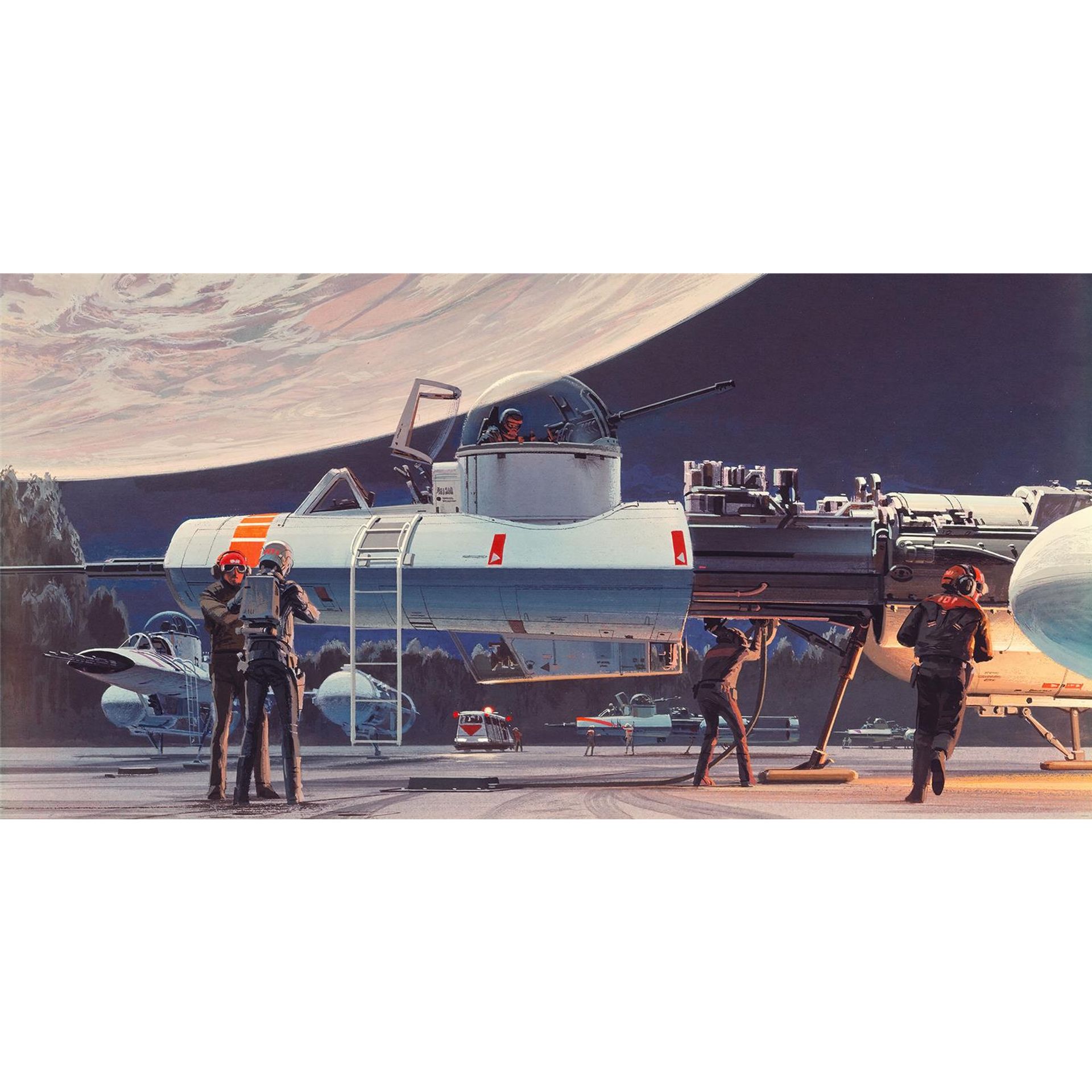 Vlies Fototapete - Star Wars Classic RMQ Yavin Y-Wing - Größe 500 x 250 cm