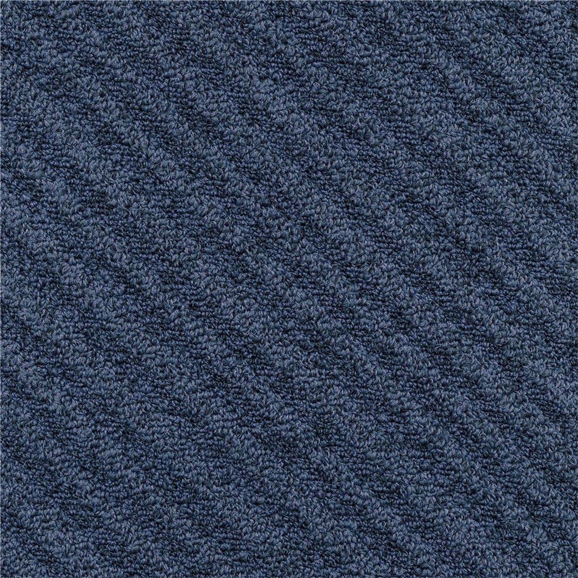 Teppichfliesen 25 x 100 cm Schlinge strukturiert Traverse B968 8423 Blau Linear
