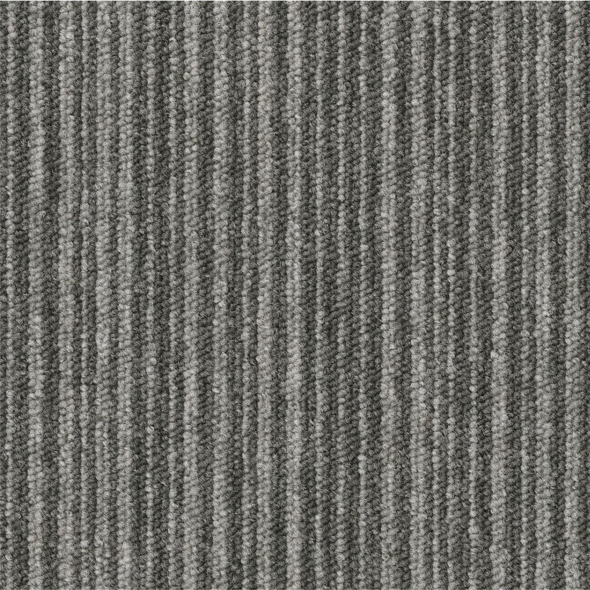 Teppichfliesen 50 x 50 cm Schlinge Essence Stripe  AA91 9514 Grau Linear