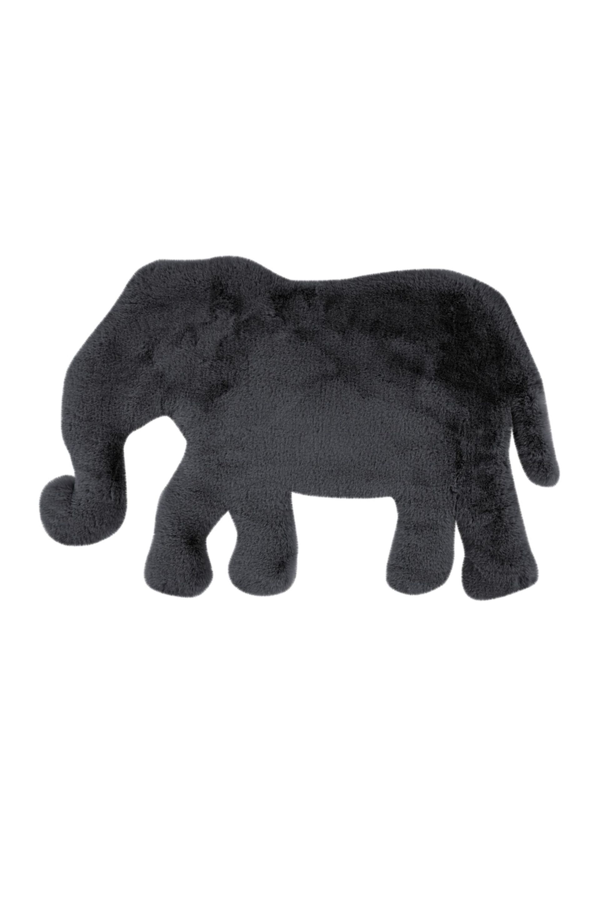 Teppich Lovely Kids 125-Elephant Anthrazit 60 cm x 90 cm