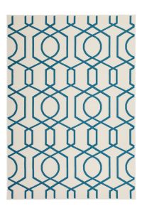 Teppich Now! 400 Elfenbein / Türkis 200 cm x 290 cm