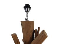 Stehlampe Teak Root EDE-04 Natur/Schwarz Teak/Metall B/H/T: 40 cm 130 cm 40 cm
