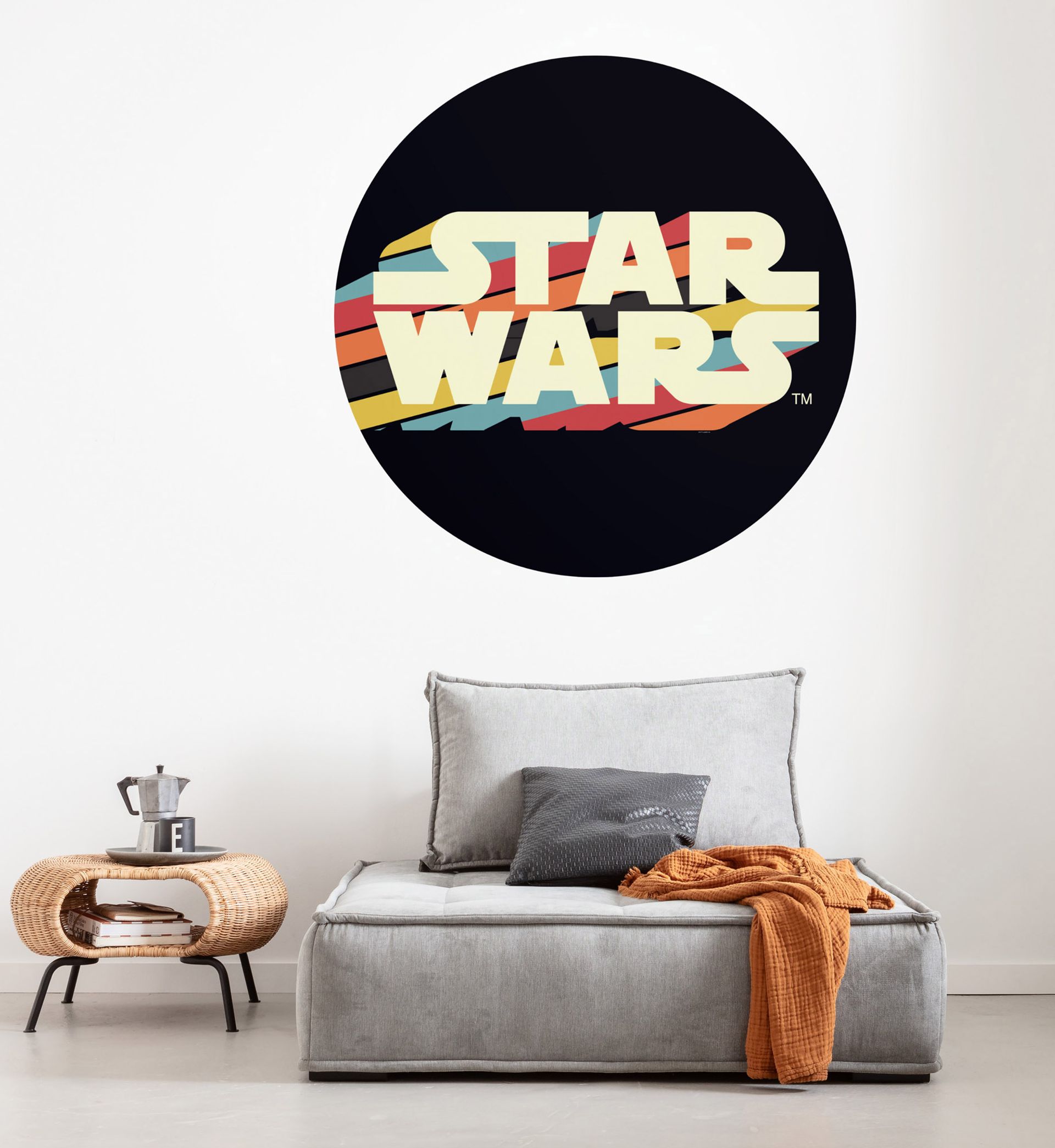 Selbstklebende Vlies Fototapete/Wandtattoo - Star Wars Typeface - Größe 125 x 125 cm