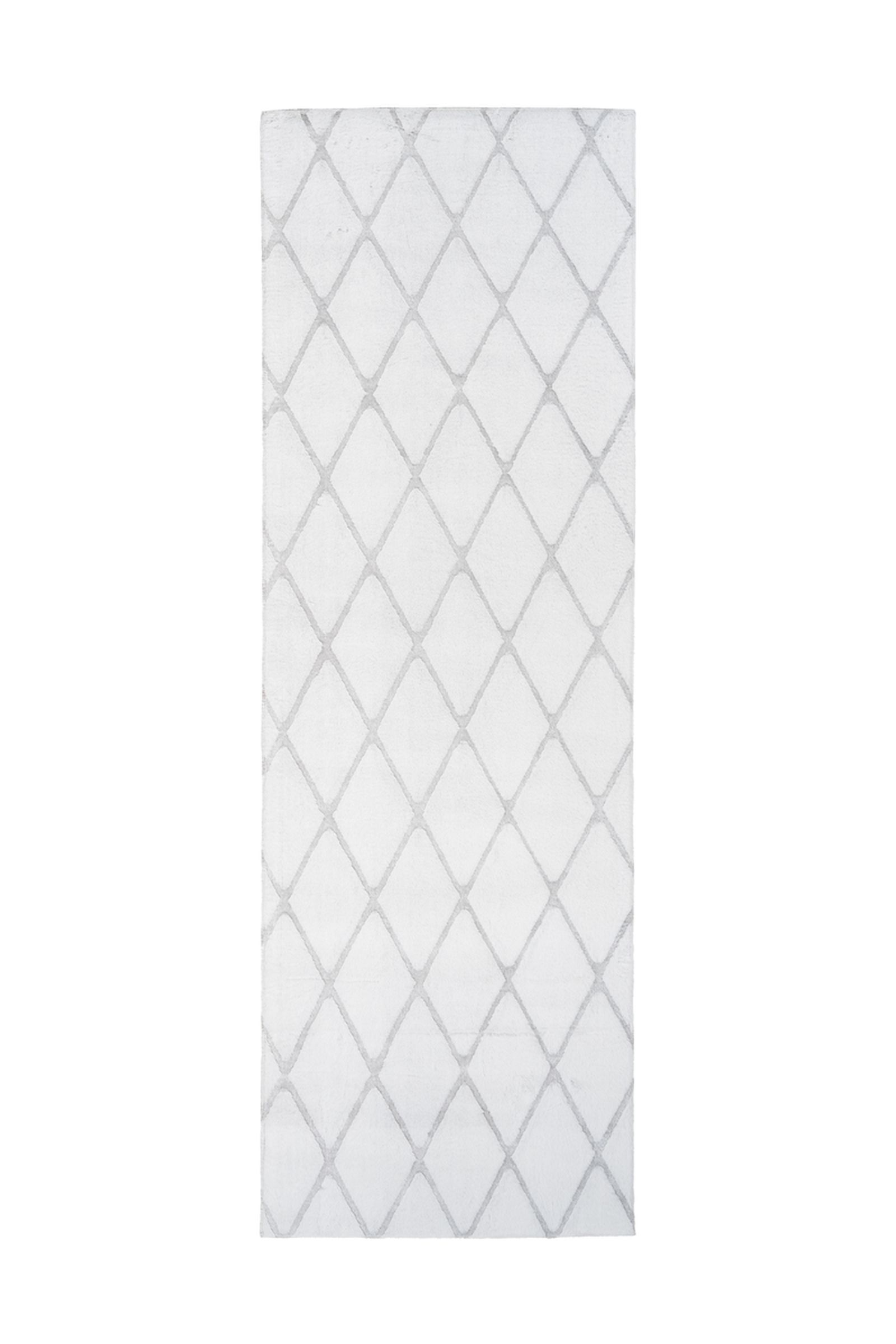Teppich Vivica 225 Weiß / Graublau 80 cm x 250 cm