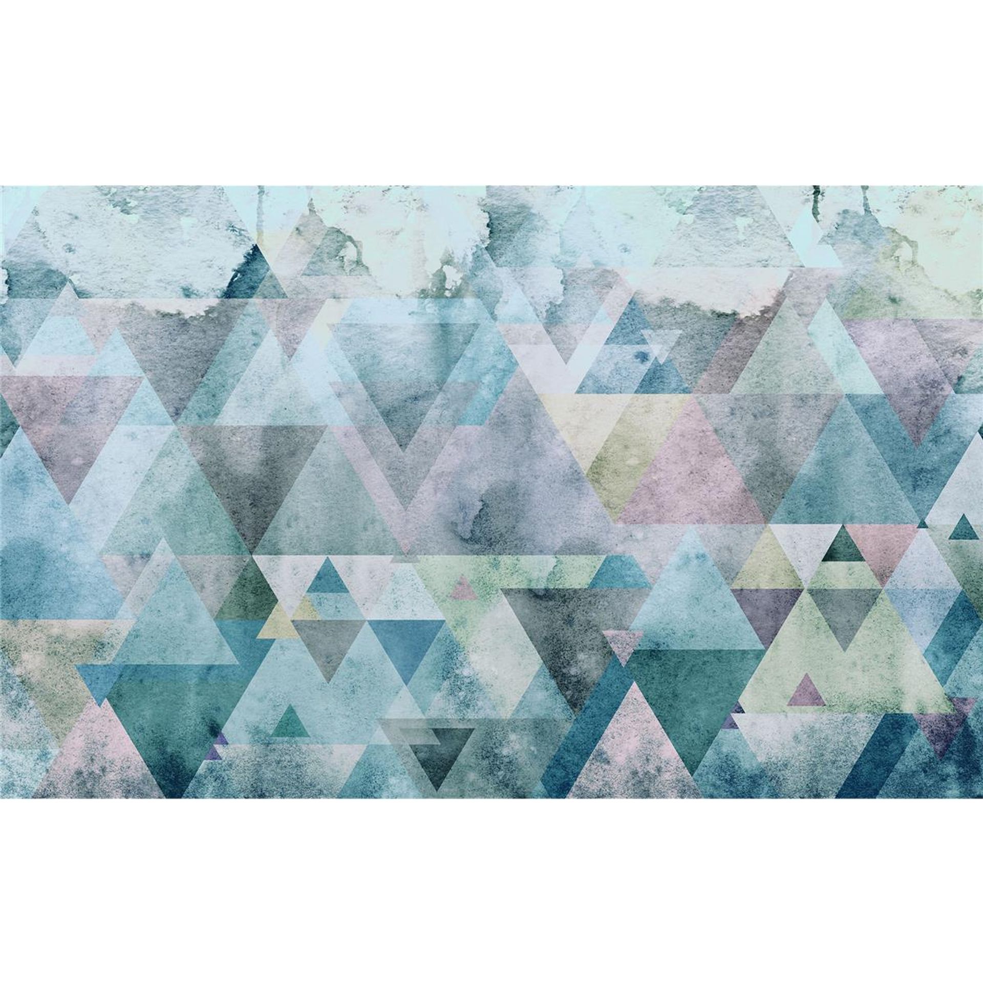 Vlies Fototapete - Triangles Blue - Größe 400 x 250 cm