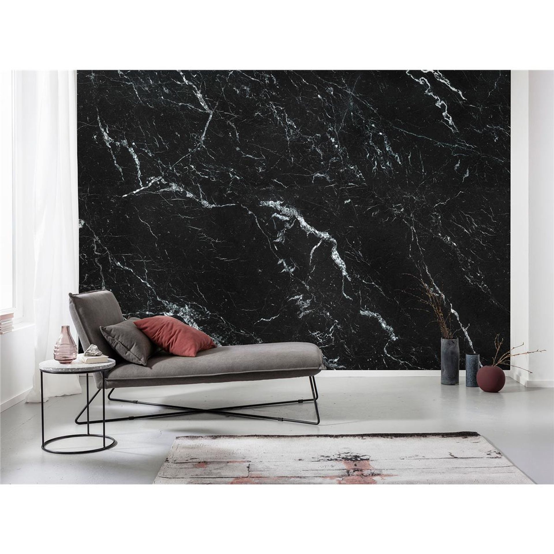 Vlies Fototapete - Marble Nero - Größe 400 x 250 cm