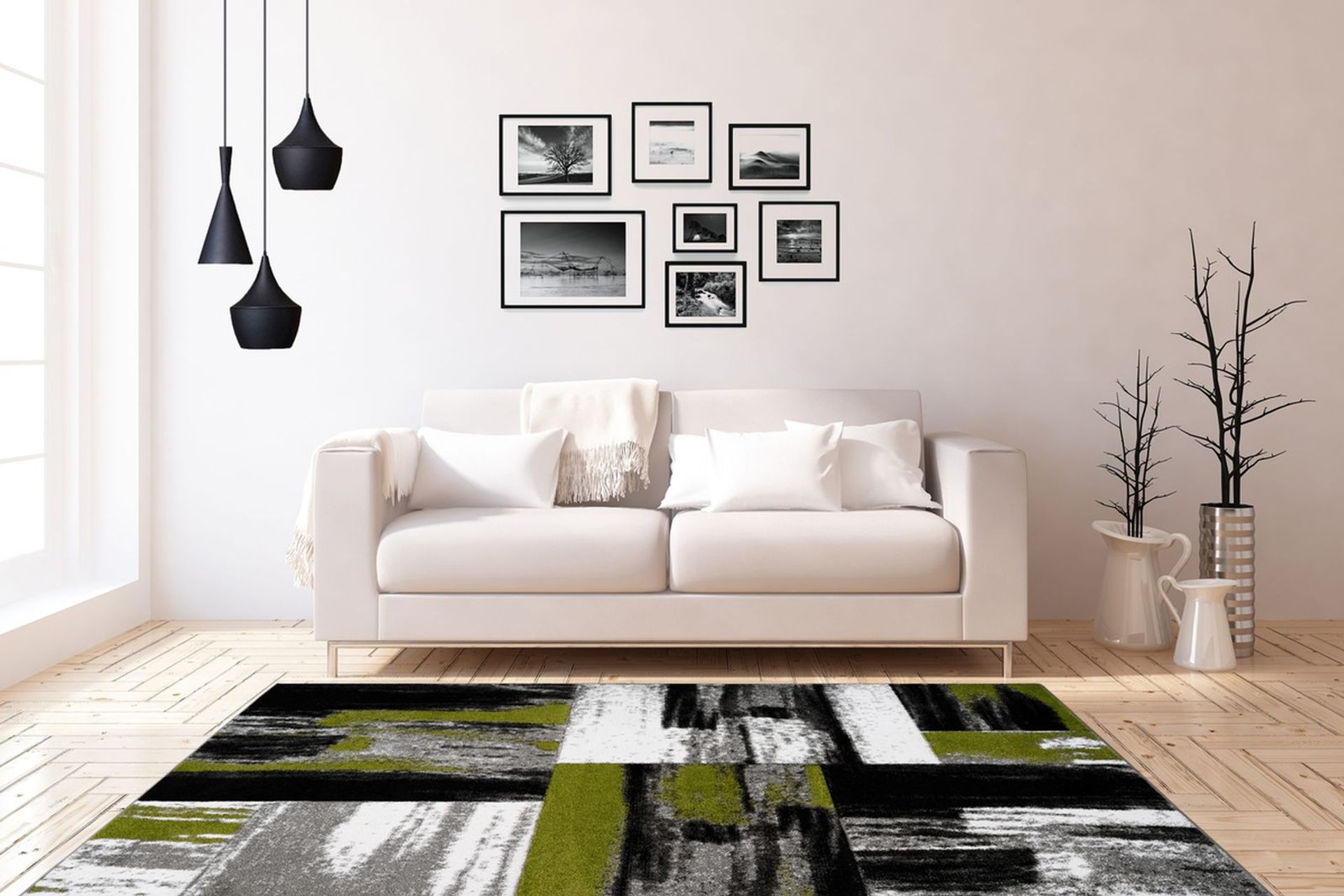 Teppich Dominica - Roseau Grün 160 cm x 230 cm